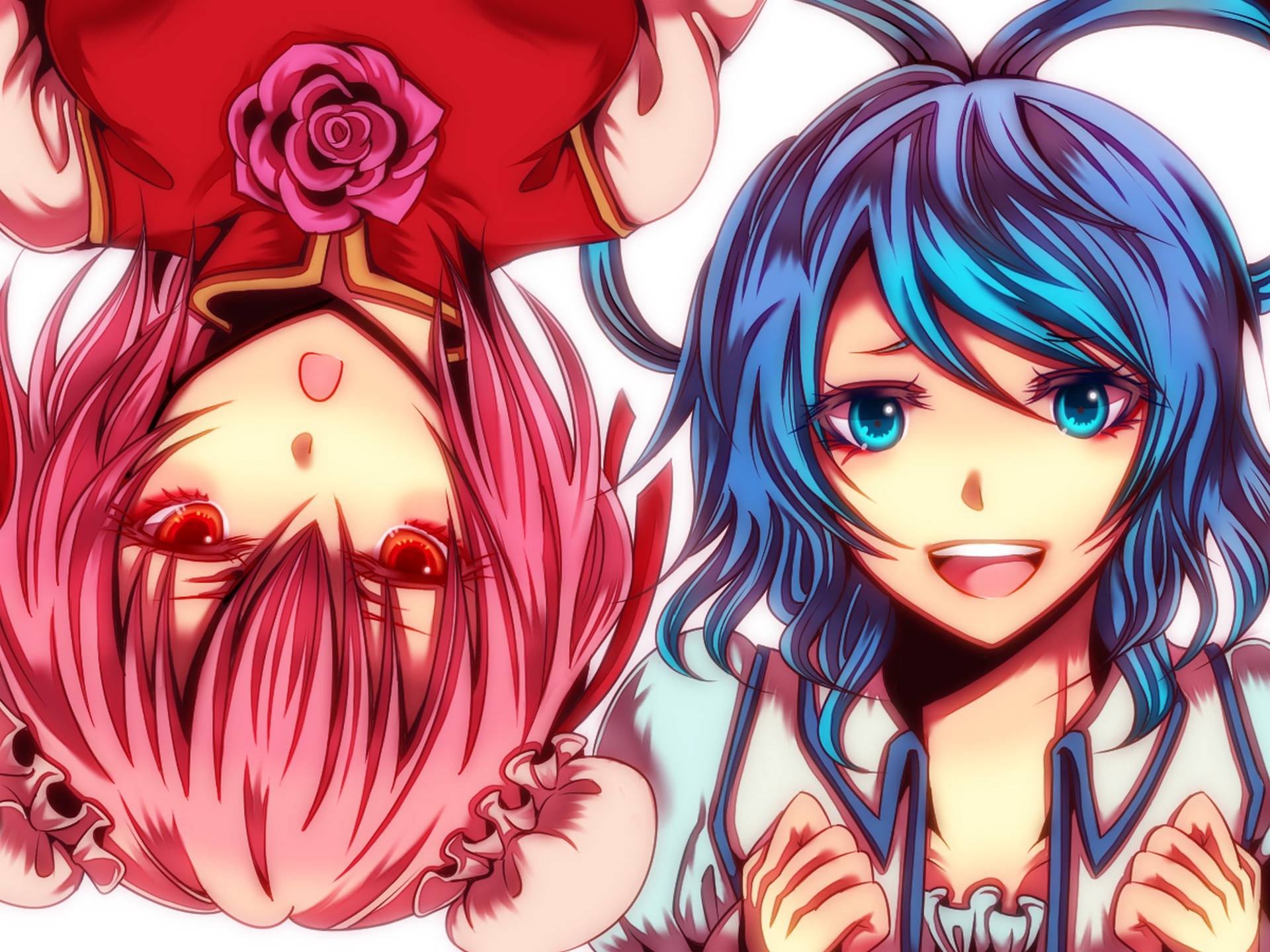 Аниме про двух девочек с розовыми и синими волосами