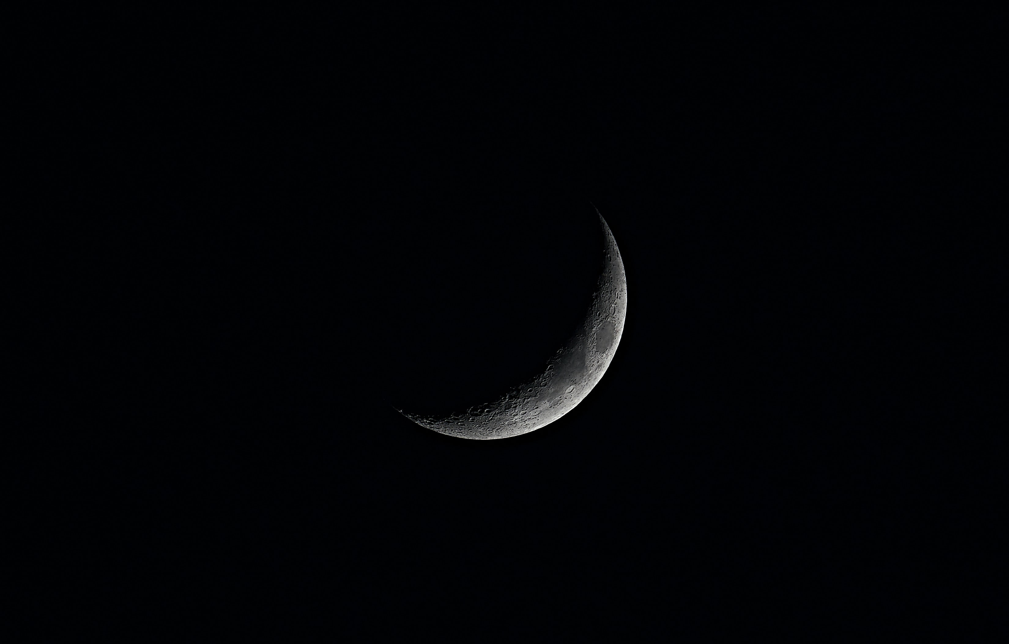 Mobile wallpaper moon, shadow, black, sky, night