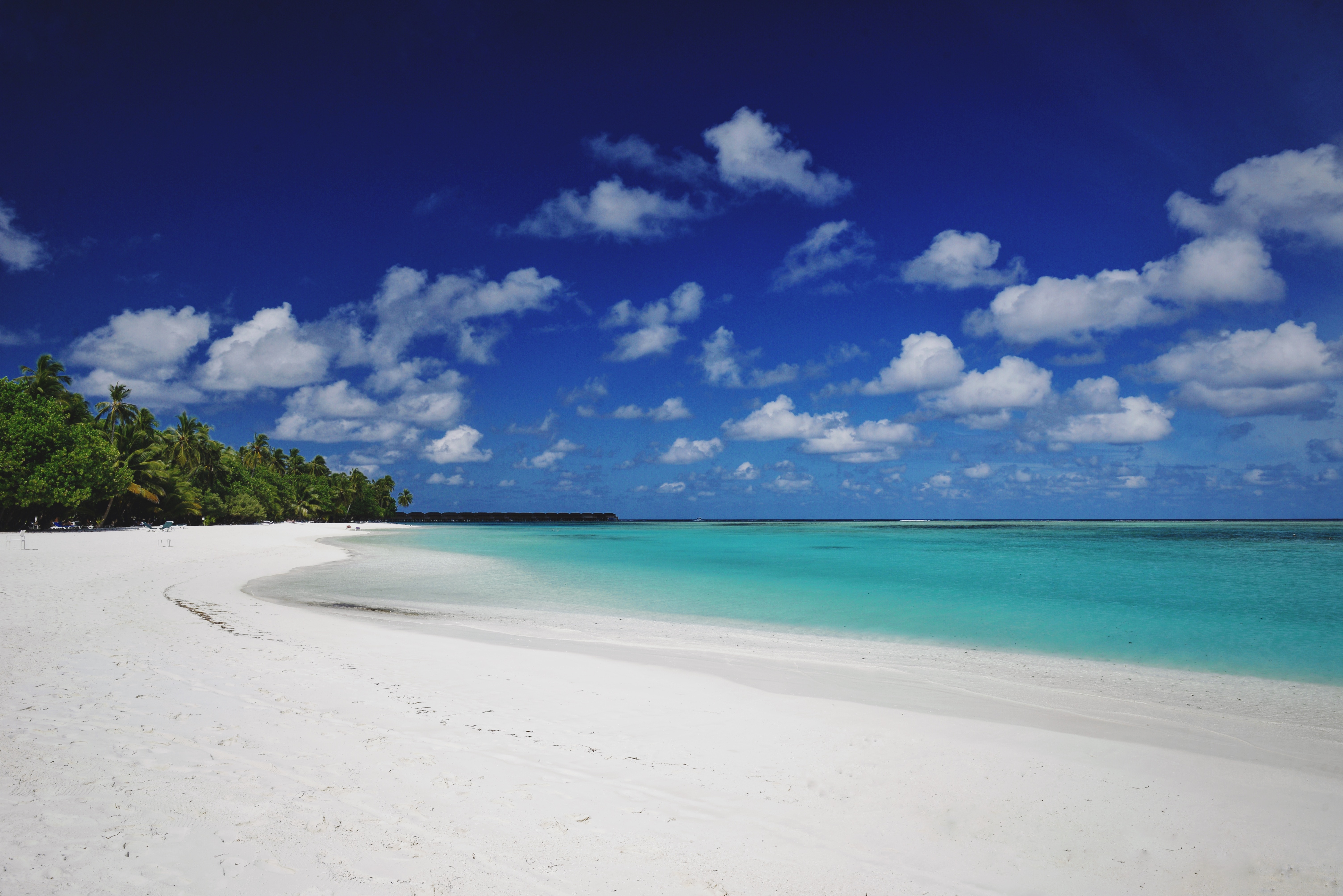 Download mobile wallpaper Tropical, Nature, Sand, Palms, Island, Beach, Maldives for free.