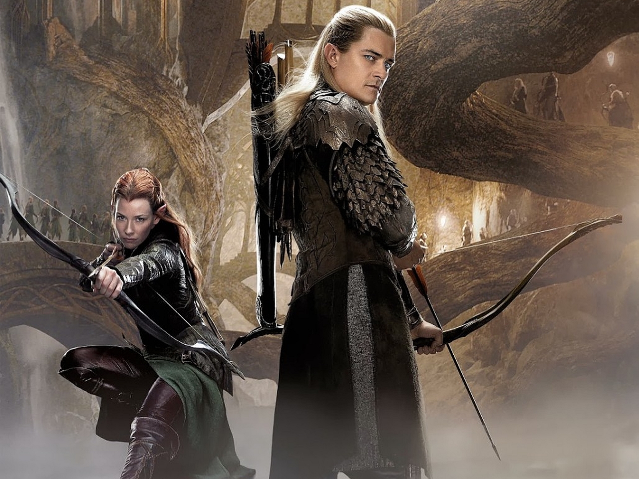 vertical wallpaper the hobbit: the desolation of smaug, orlando bloom, movie, evangeline lilly