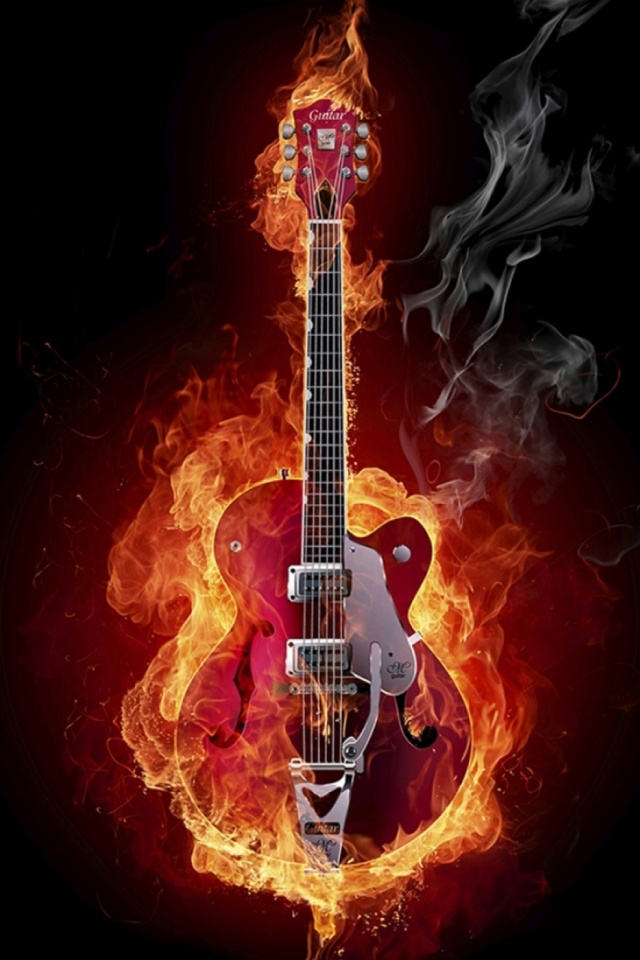 1299634 télécharger le fond d'écran guitare électrique, musique, guitare, feu, flamme - économiseurs d'écran et images gratuitement