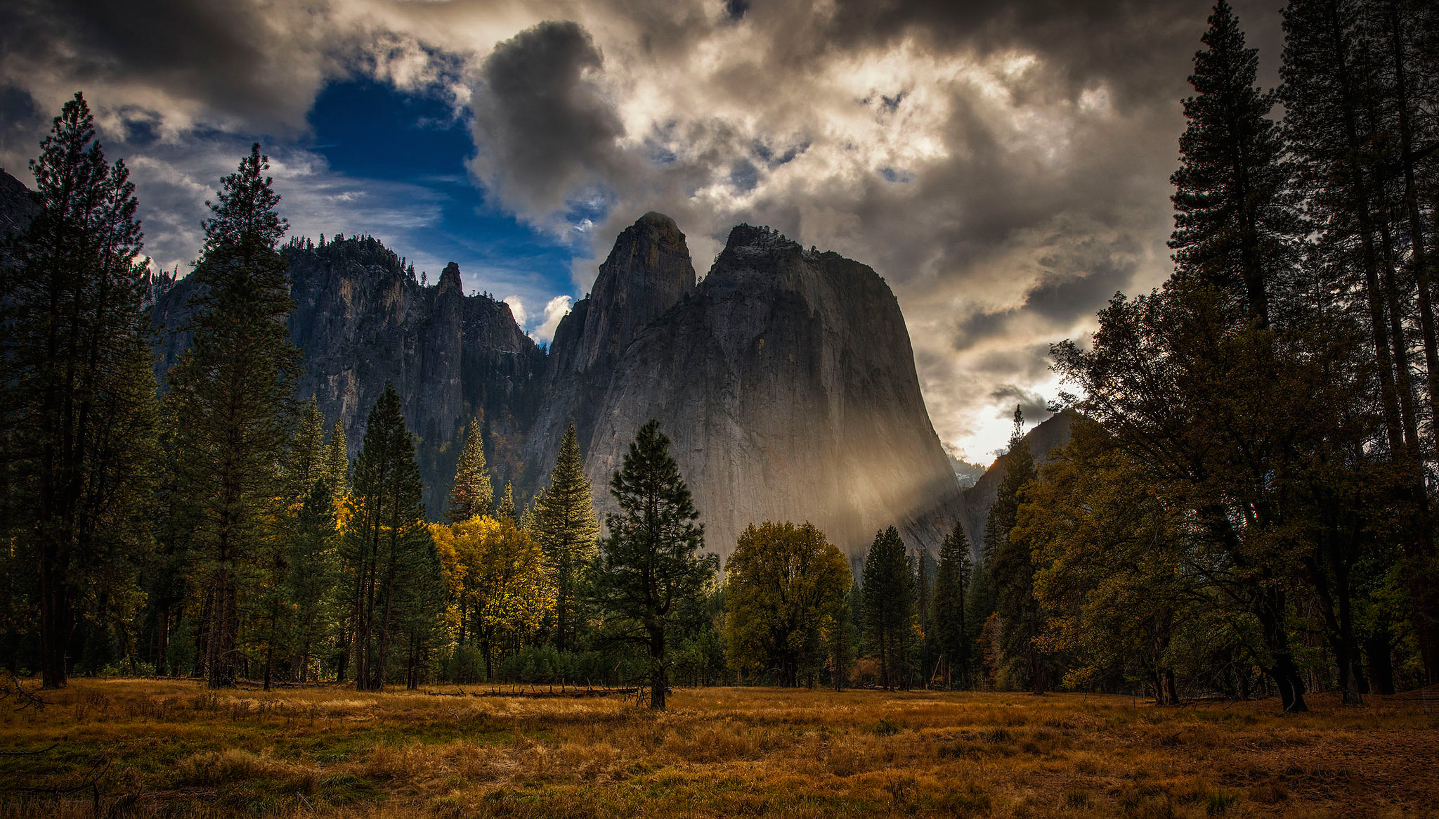 cloud, earth, yosemite national park, cliff, mountain, nature, tree, national park Full HD