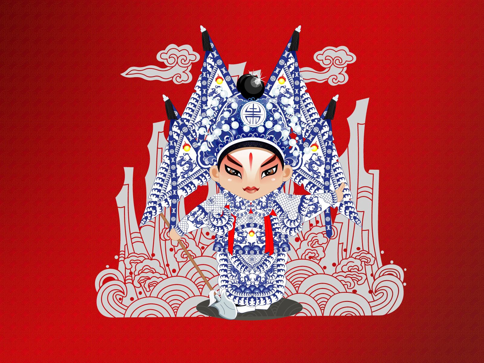wallpapers patterns, vector, cloth, costume, peking opera, beijing opera