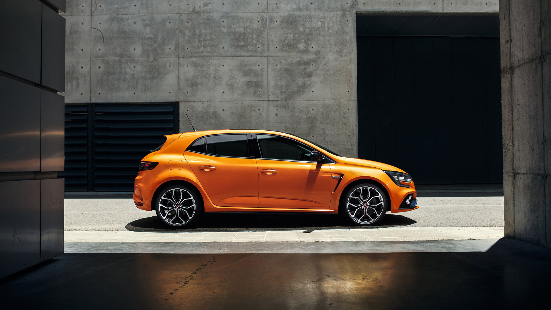 vehicles, renault megane, hatchback, orange car, renault Image for desktop