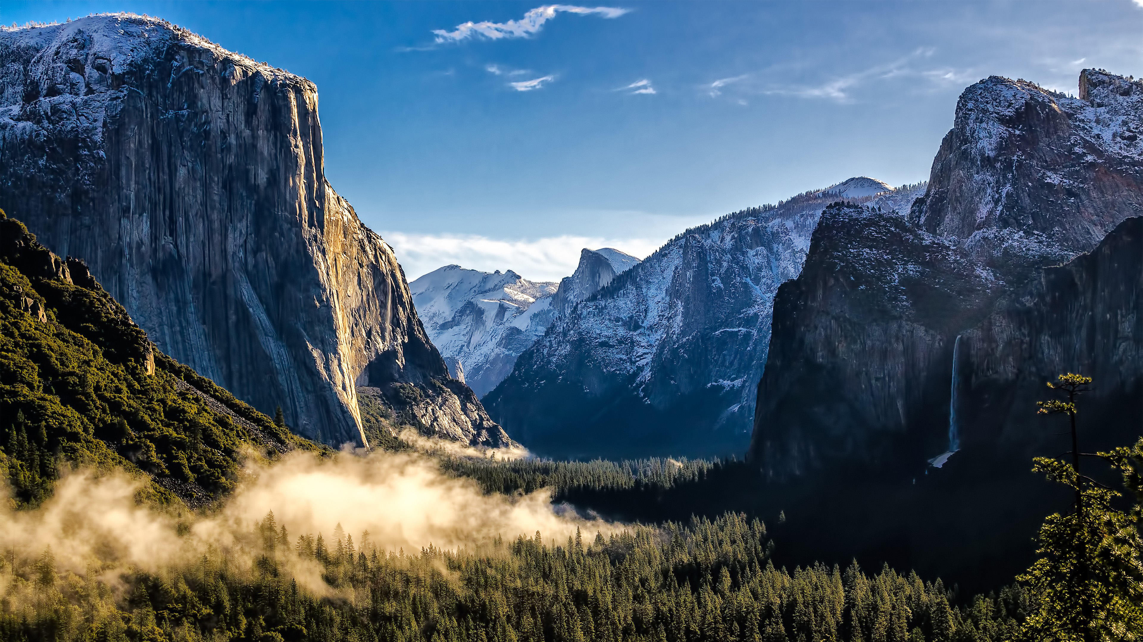 Handy-Wallpaper Yosemite Nationalpark, Winter, Nationalpark, Erde/natur kostenlos herunterladen.