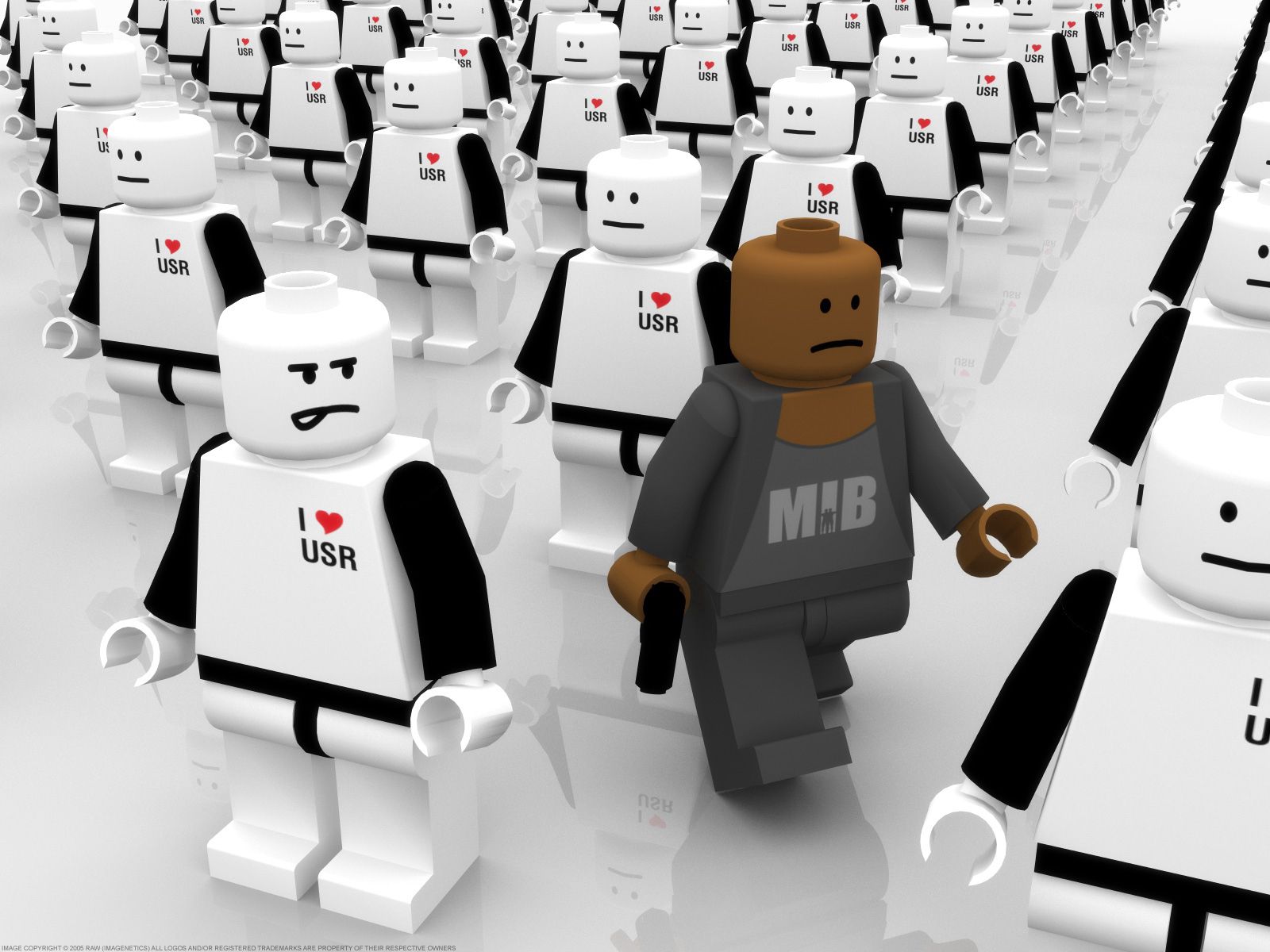 android robots, 3d, people, crowd, police, policemen