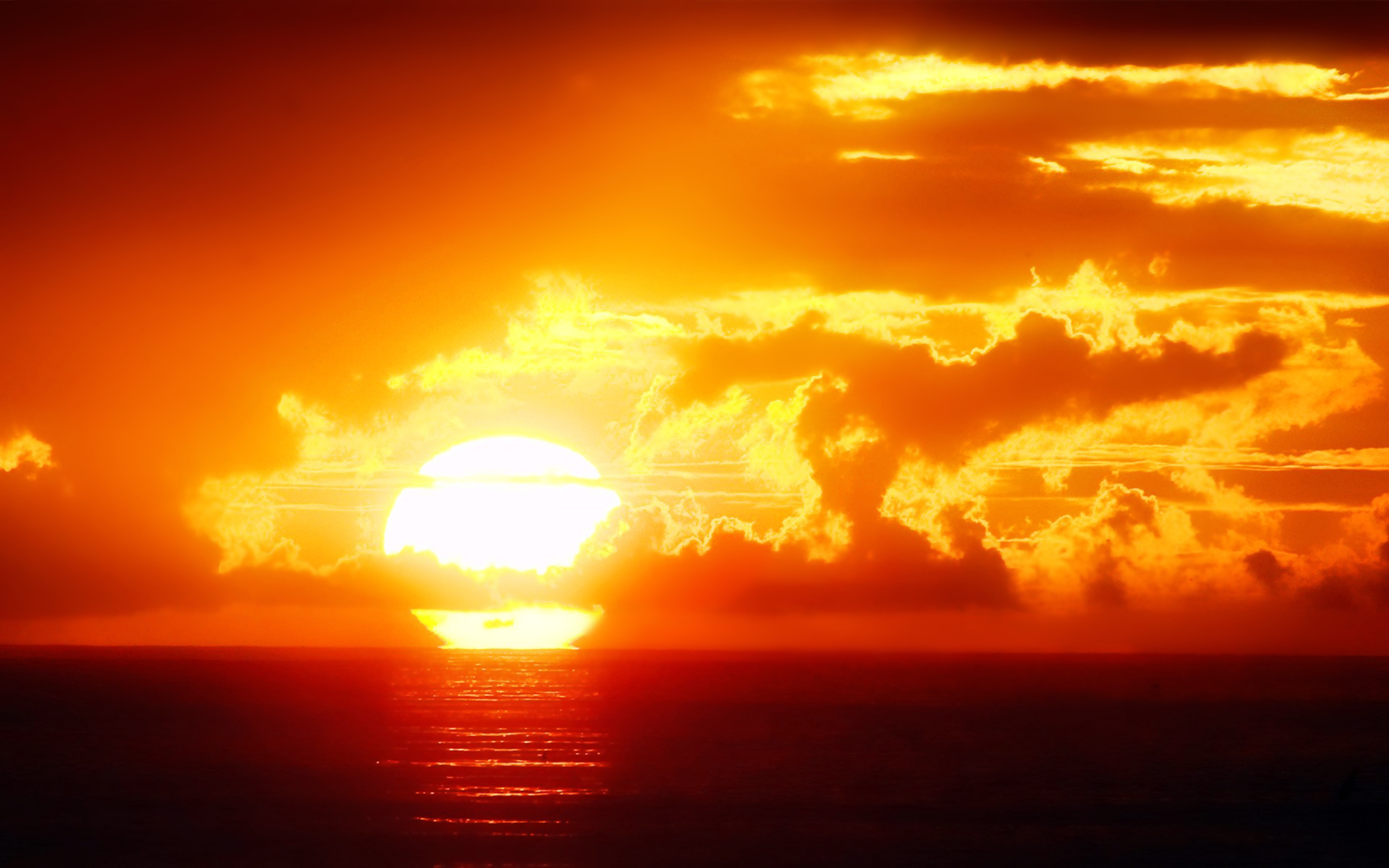 sunset, earth, cloud, nature, ocean, orange (color), sea, sky, sun