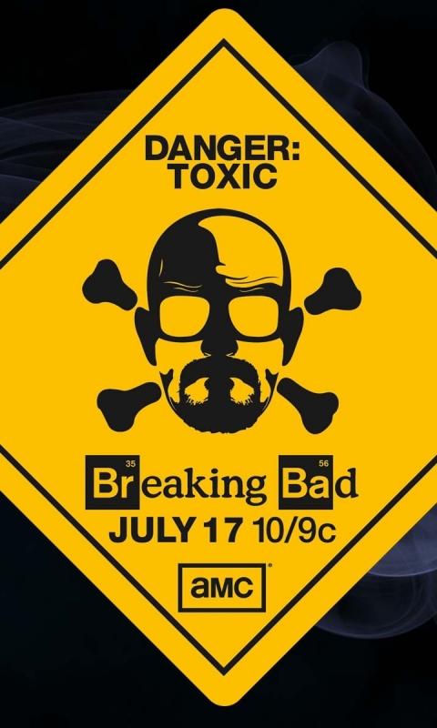 danger, yellow, tv show, breaking bad, toxic