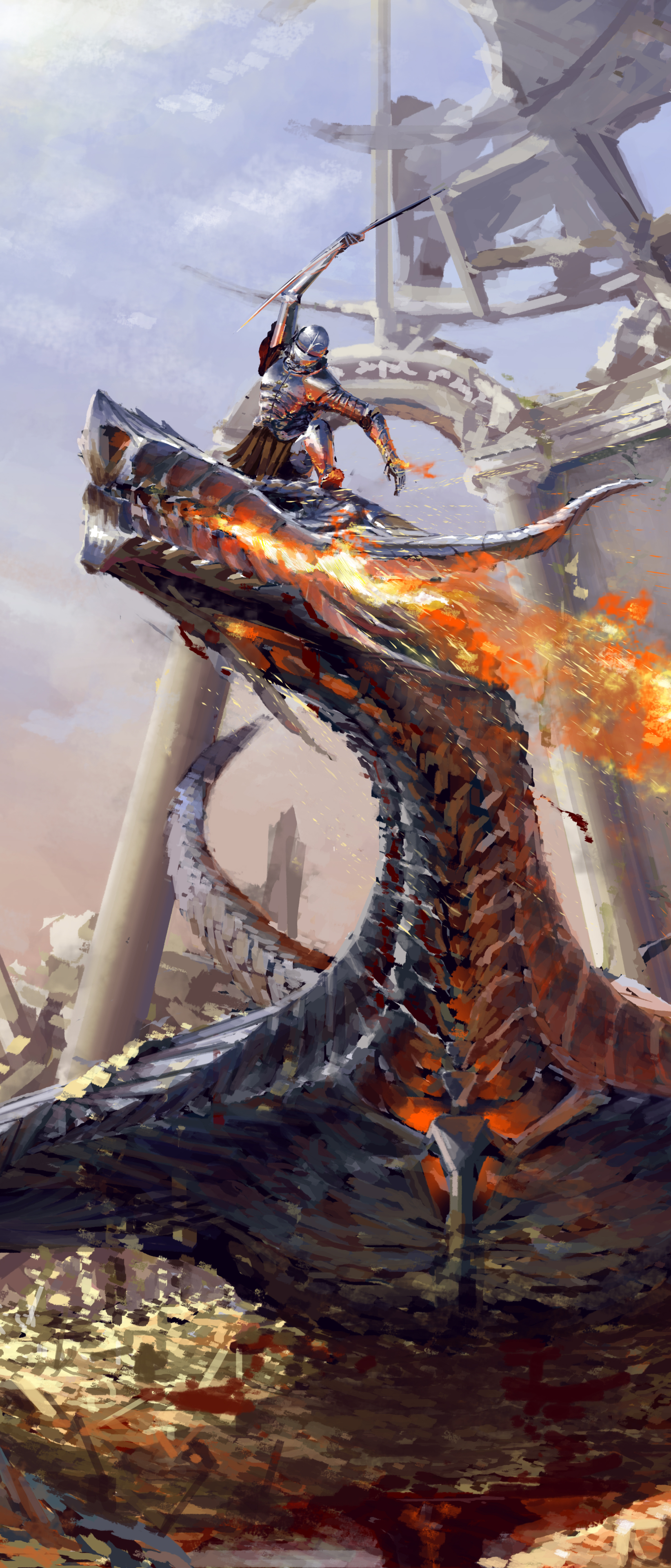 Fantasy, Dragon, Knight, Wyvern, HD wallpaper | Peakpx