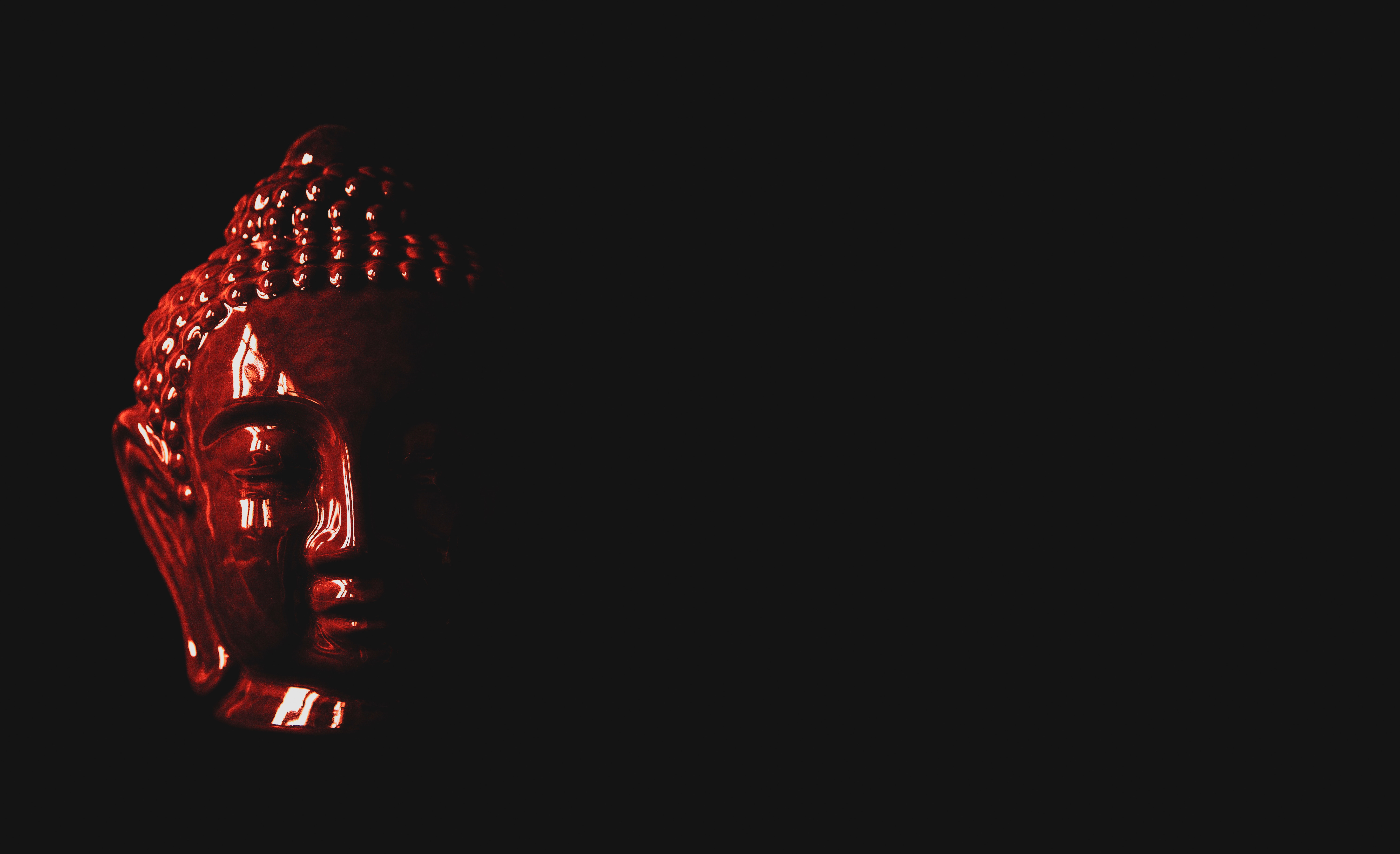 Free download wallpaper Buddha, Dark, Head, Statuette on your PC desktop