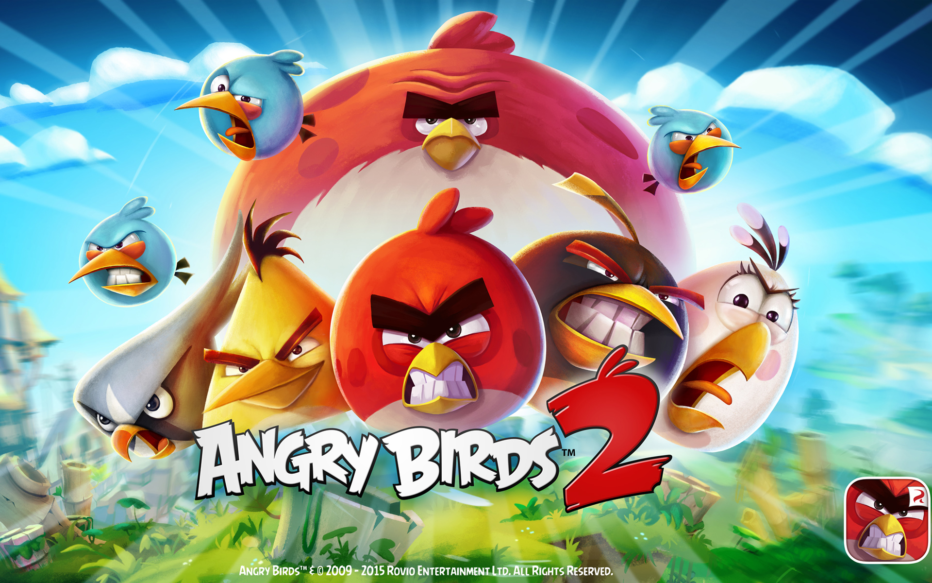 Melhores papéis de parede de Angry Birds 2 para tela do telefone