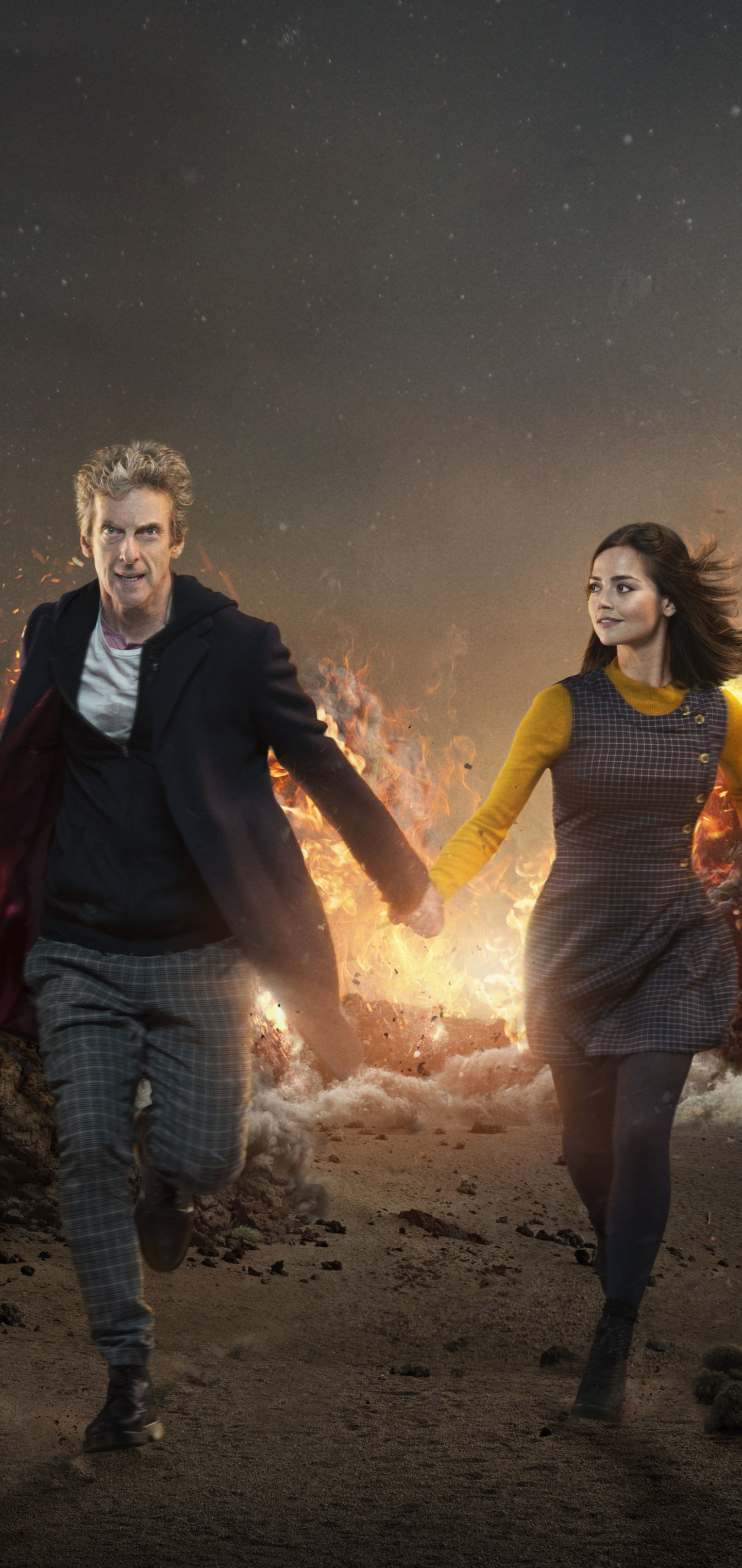 tv show, doctor who, sci fi, jenna coleman, the doctor, running, clara oswald