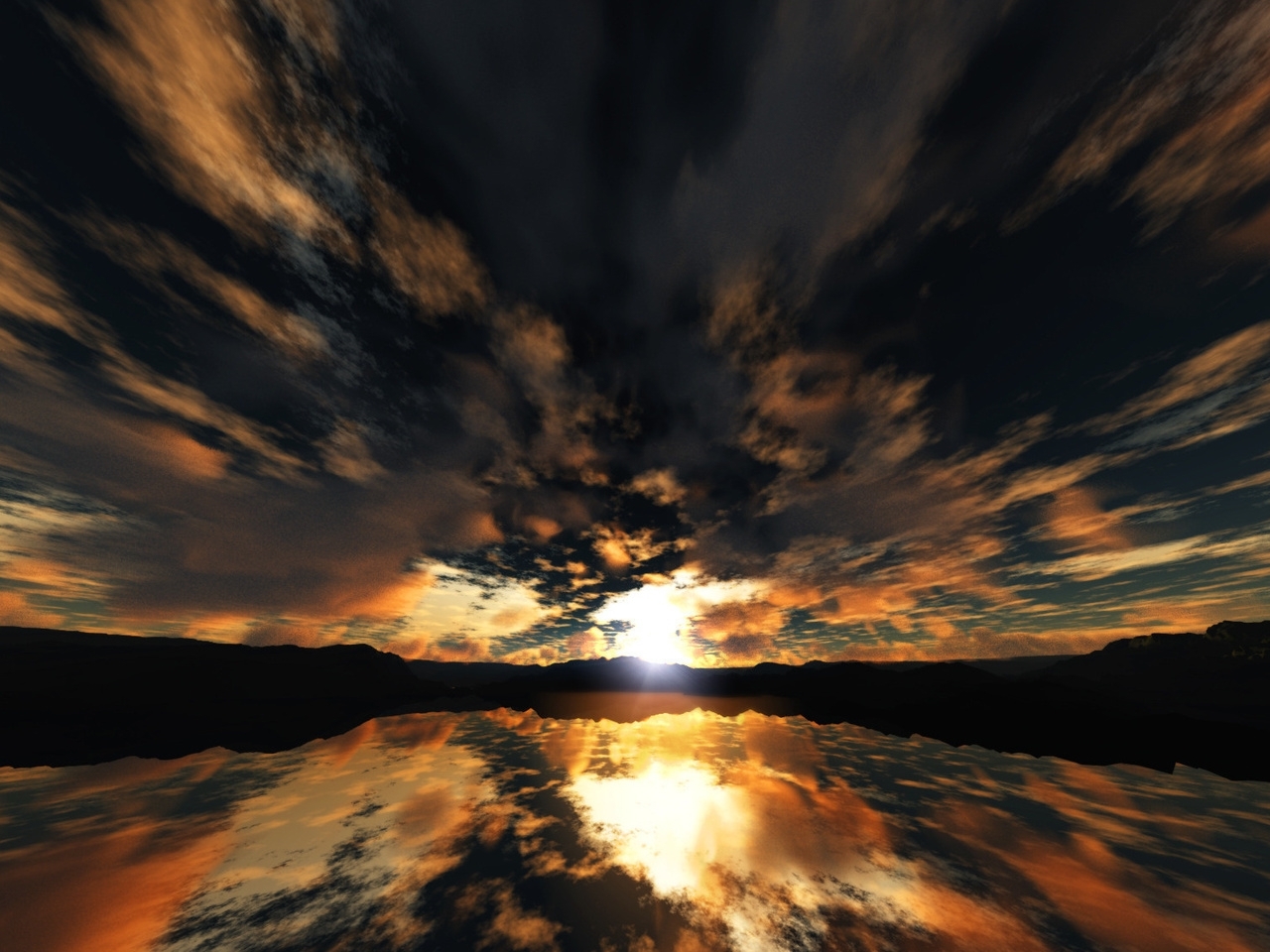 Download mobile wallpaper Clouds, Landscape, Sunset for free.