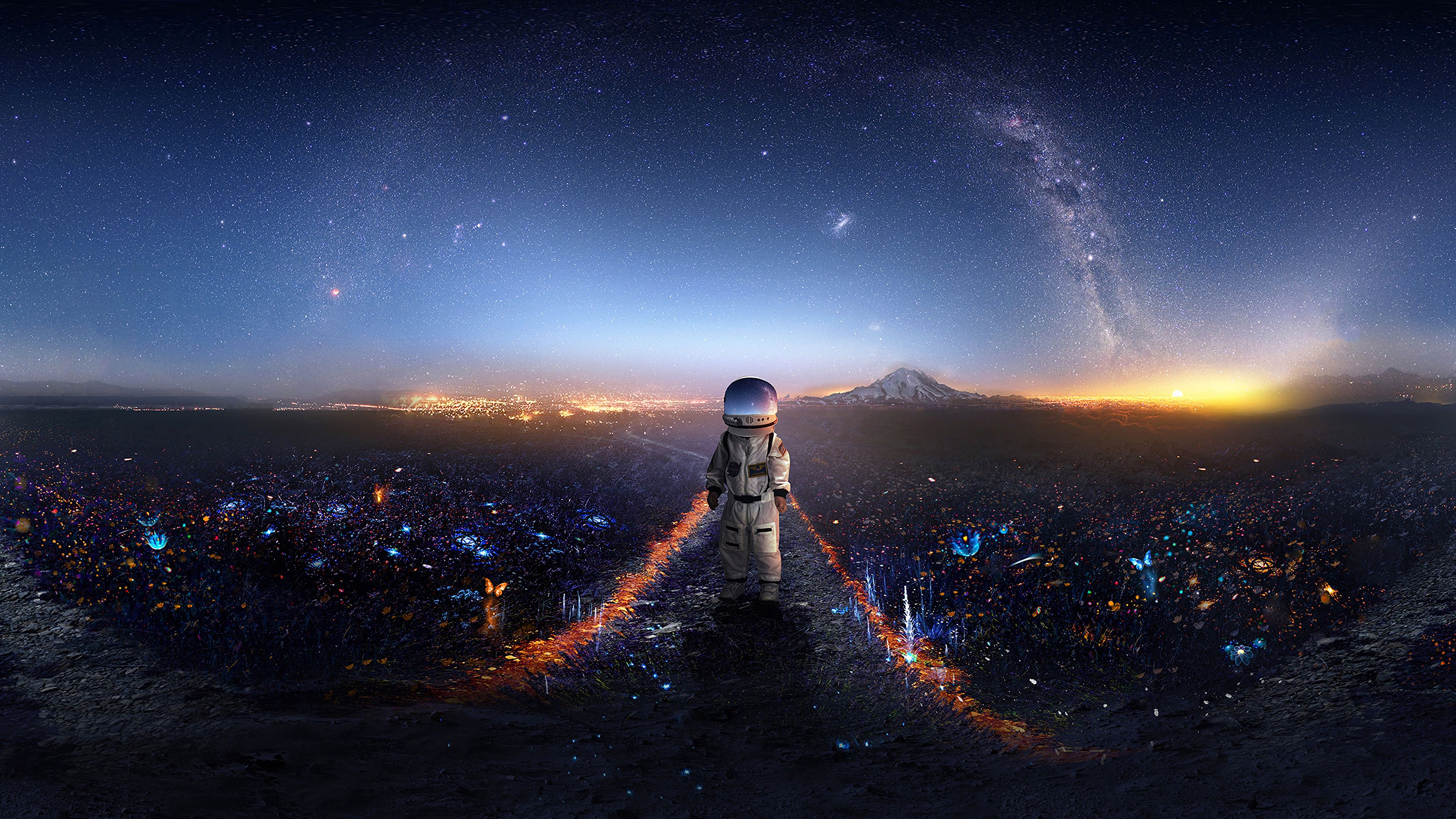 astronaut, universe, art, galaxy, stars, cosmonaut