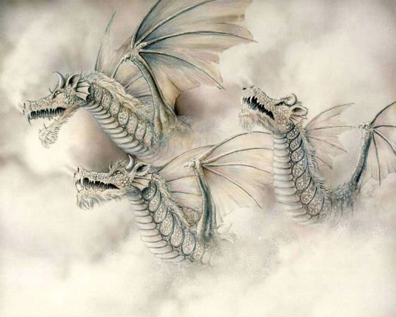 Фреска на гибком Камне дракон