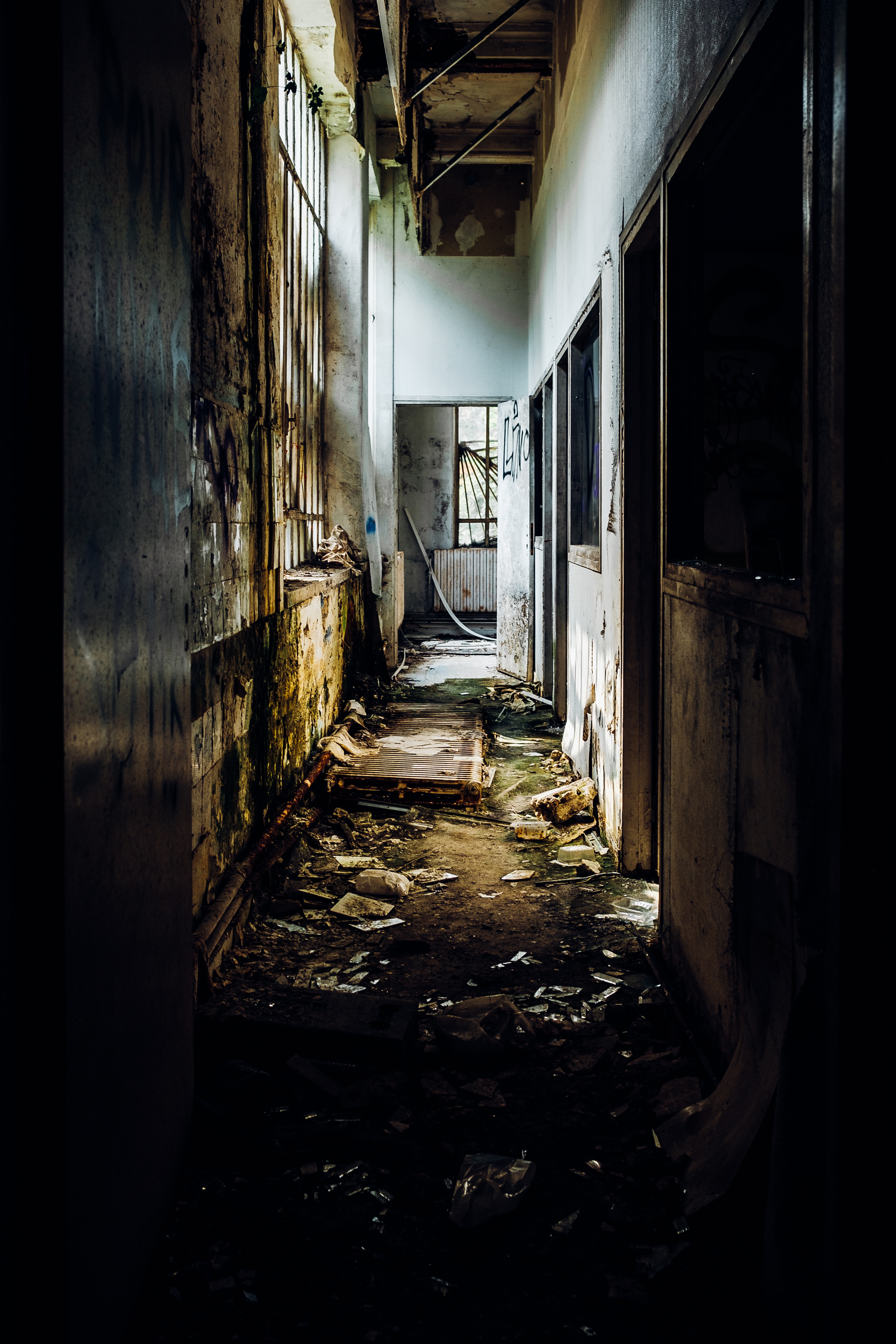 miscellanea, corridor, abandoned, miscellaneous, ruins, spooky, eerie