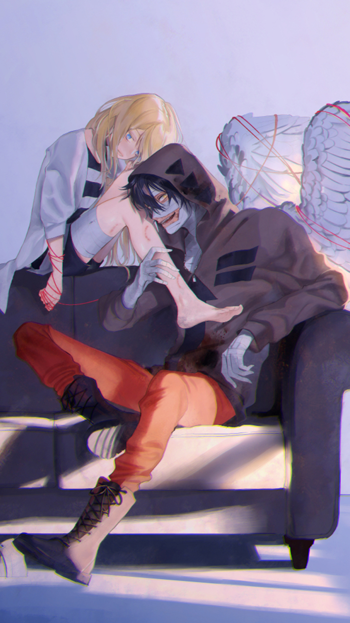Zack and ray, angels, death, satsuriku, no, tenshi, anime, HD phone  wallpaper