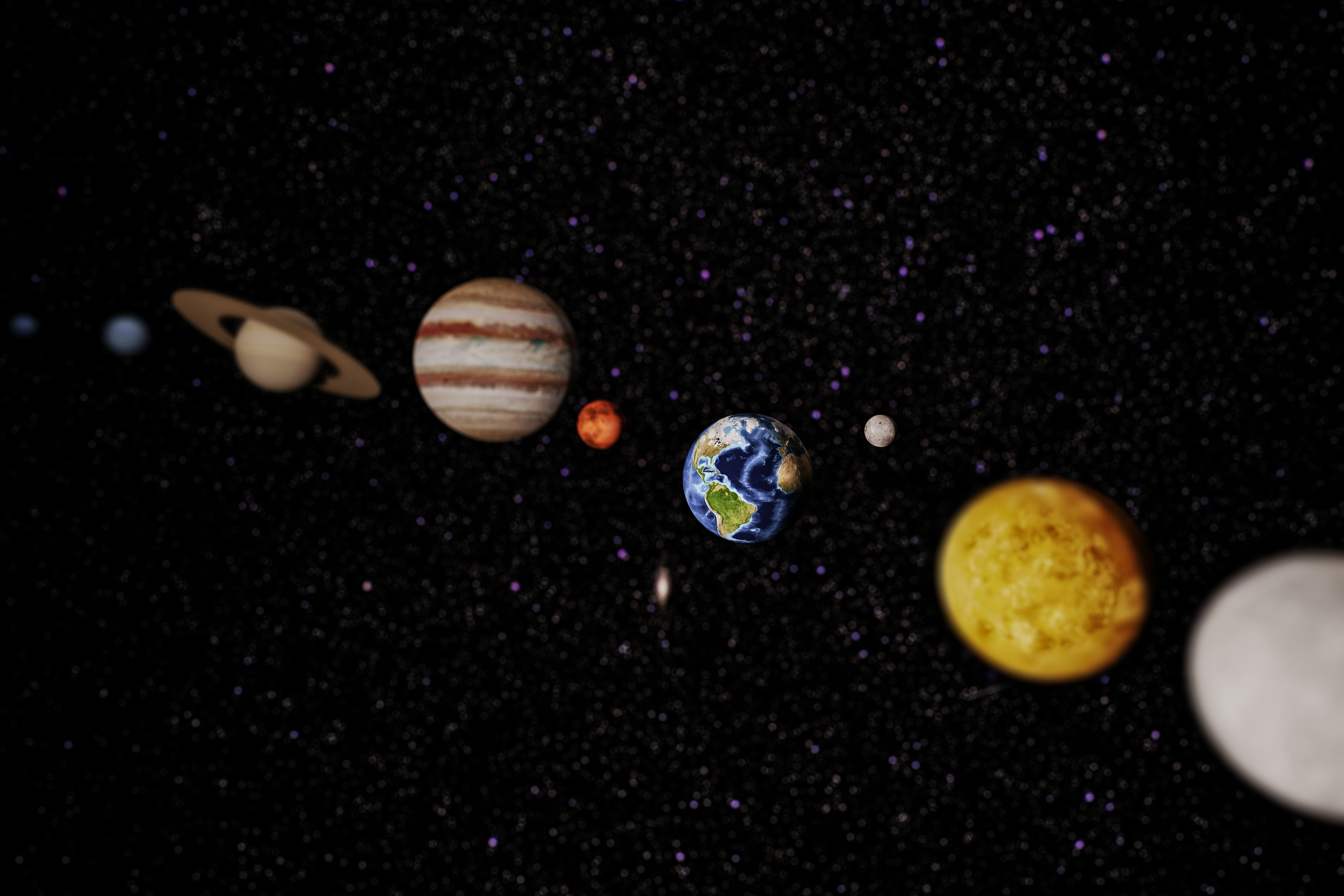 1531935 Hintergrundbild herunterladen science fiction, sonnensystem, erde, jupiter, mars, der planet merkur), mond, neptun (planet), planet, saturn, weltraum, sterne, uranus, venus - Bildschirmschoner und Bilder kostenlos