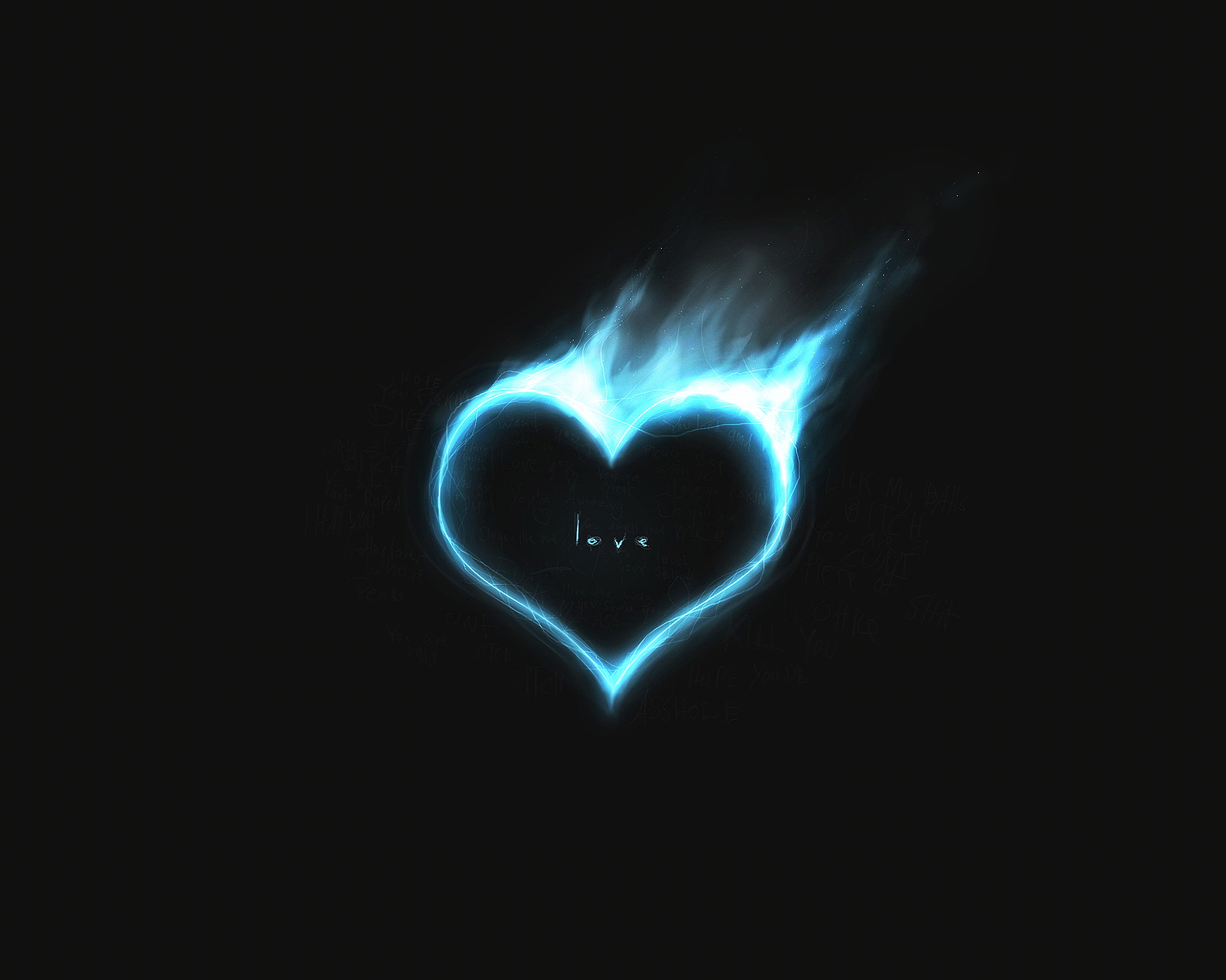 android heart, burn, fire, to burn, love, art