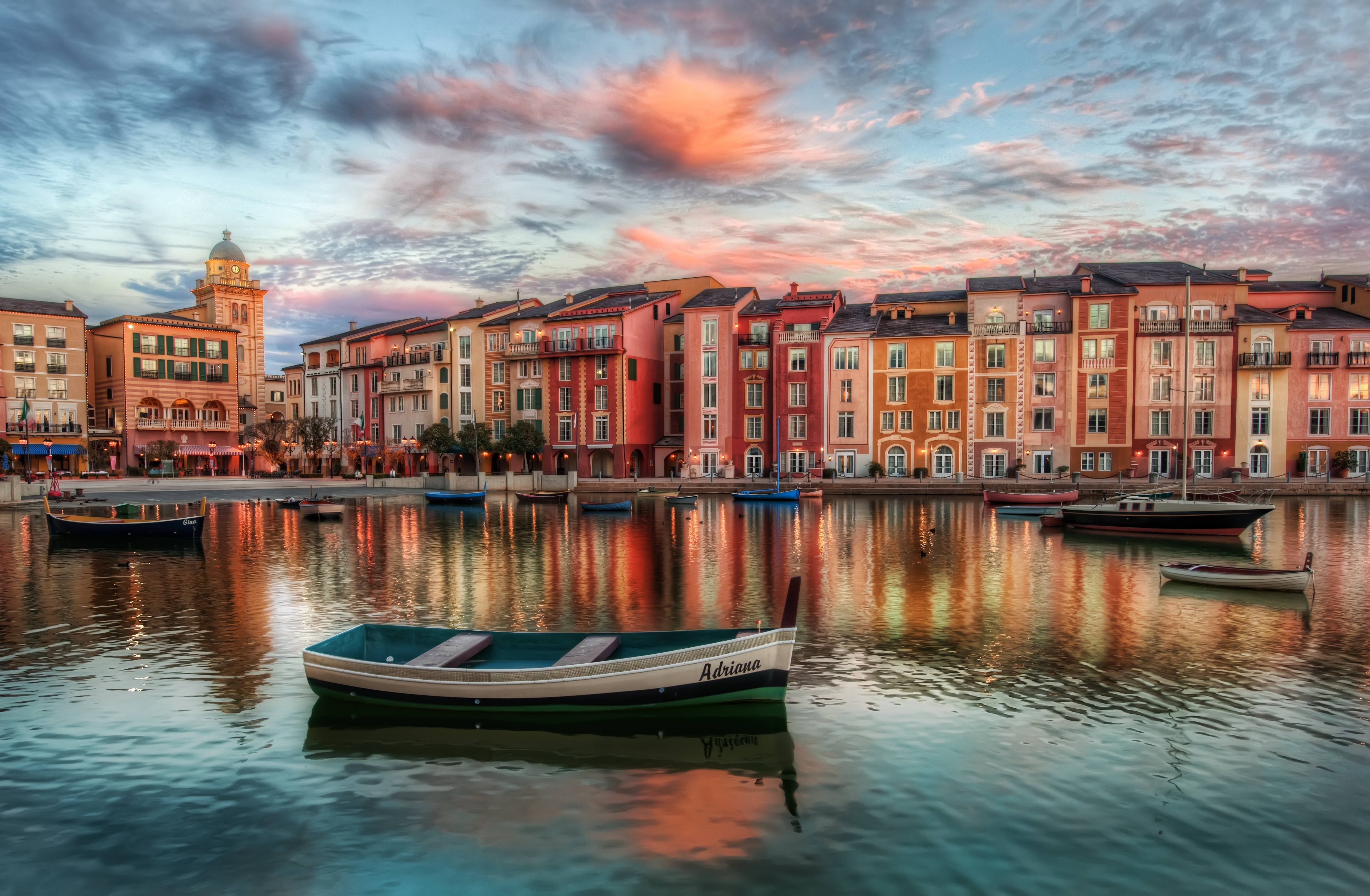 hdr, florida, man made, town, boat, building, house, orlando, towns
