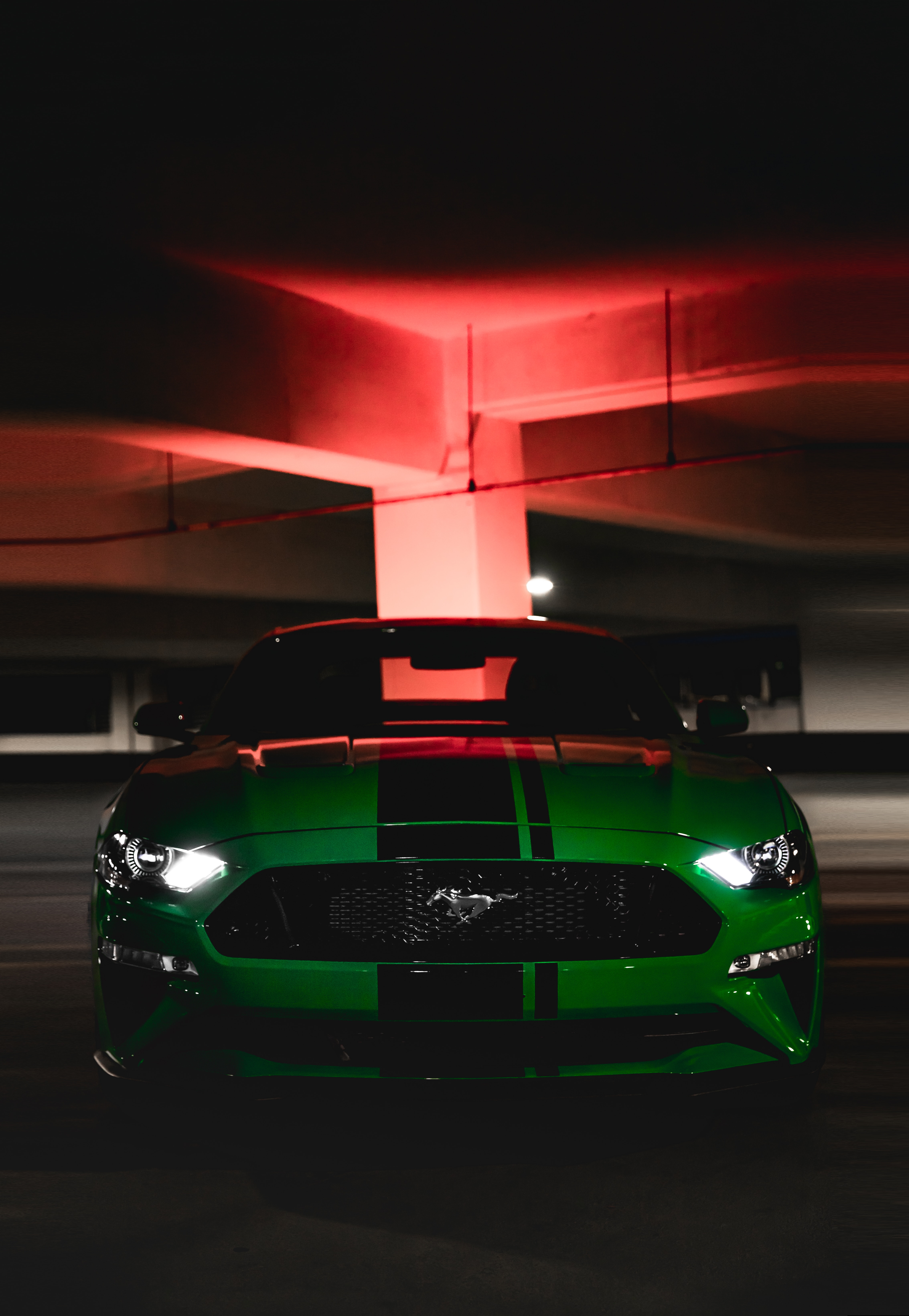 Free download wallpaper Cars, Front View, Ford Mustang, Machine, Ford, Car, Dark on your PC desktop