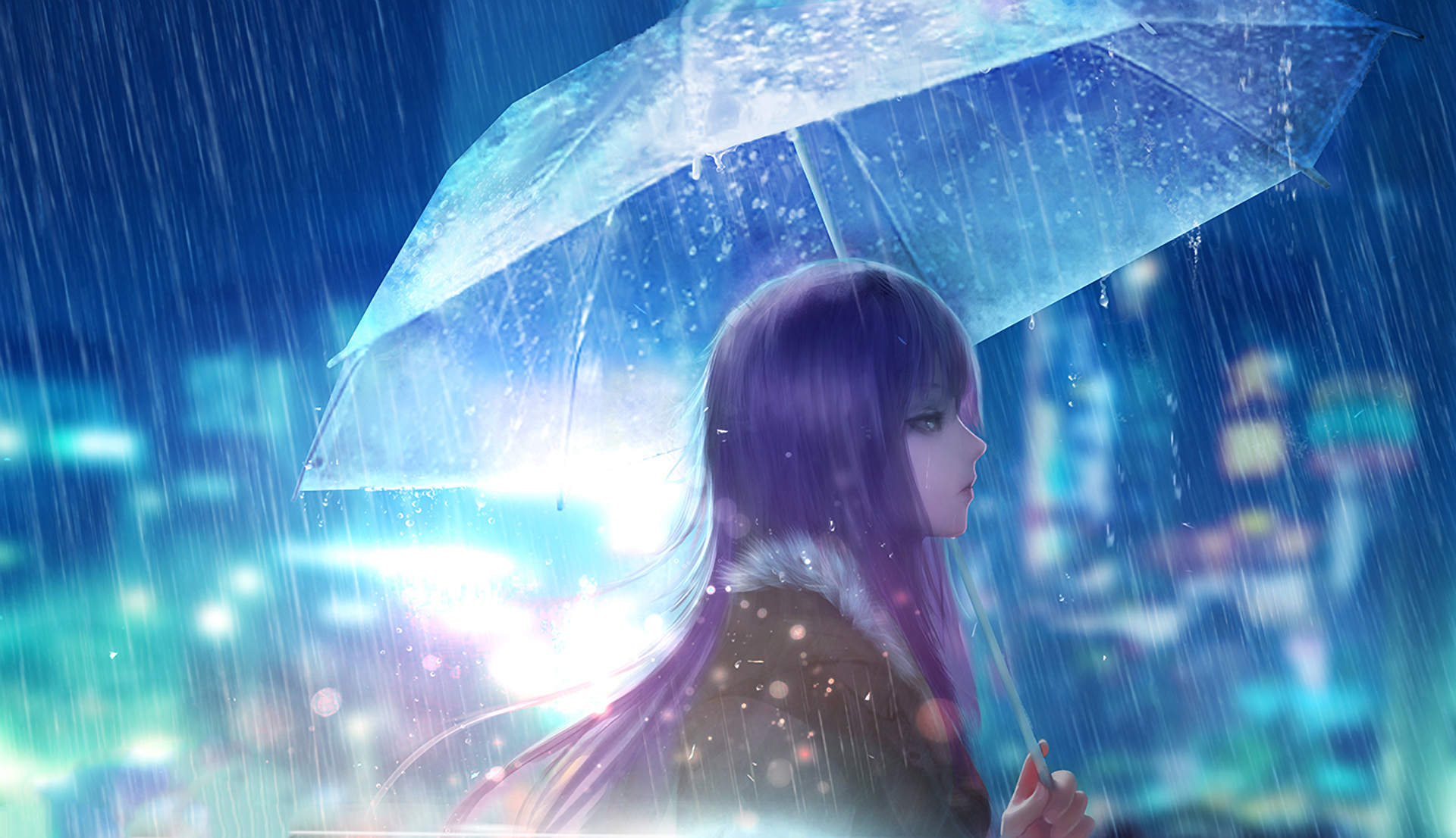 Аниме дождь за окном