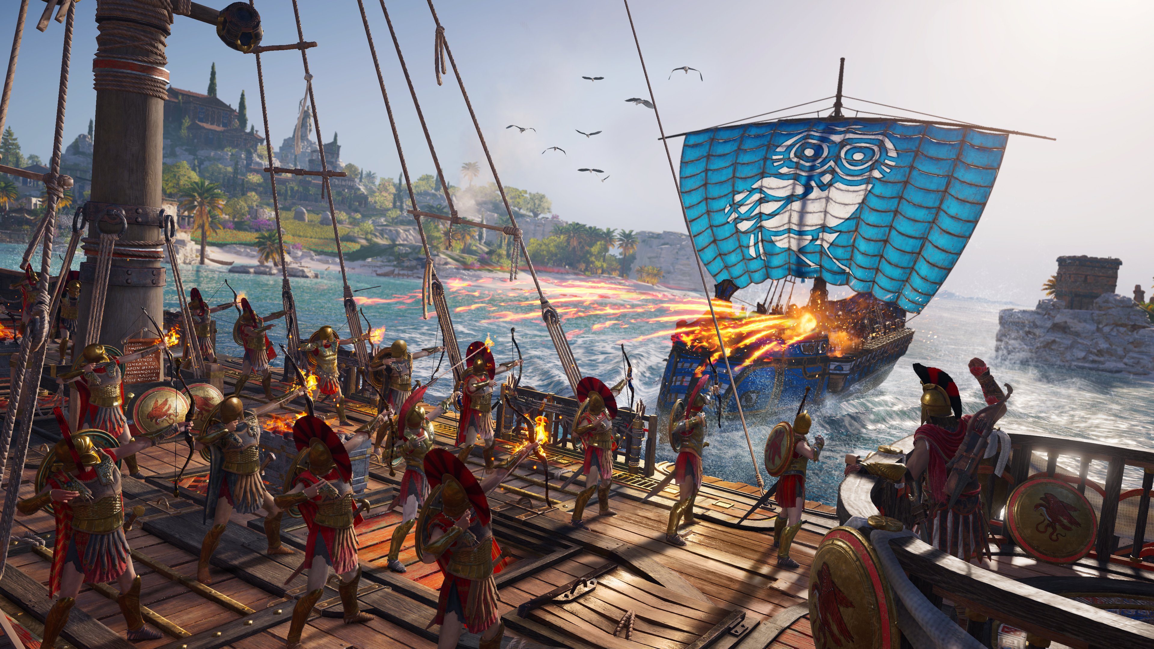 assassin's creed odyssey, video game, archer, ship, spartan, assassin's creed HD wallpaper