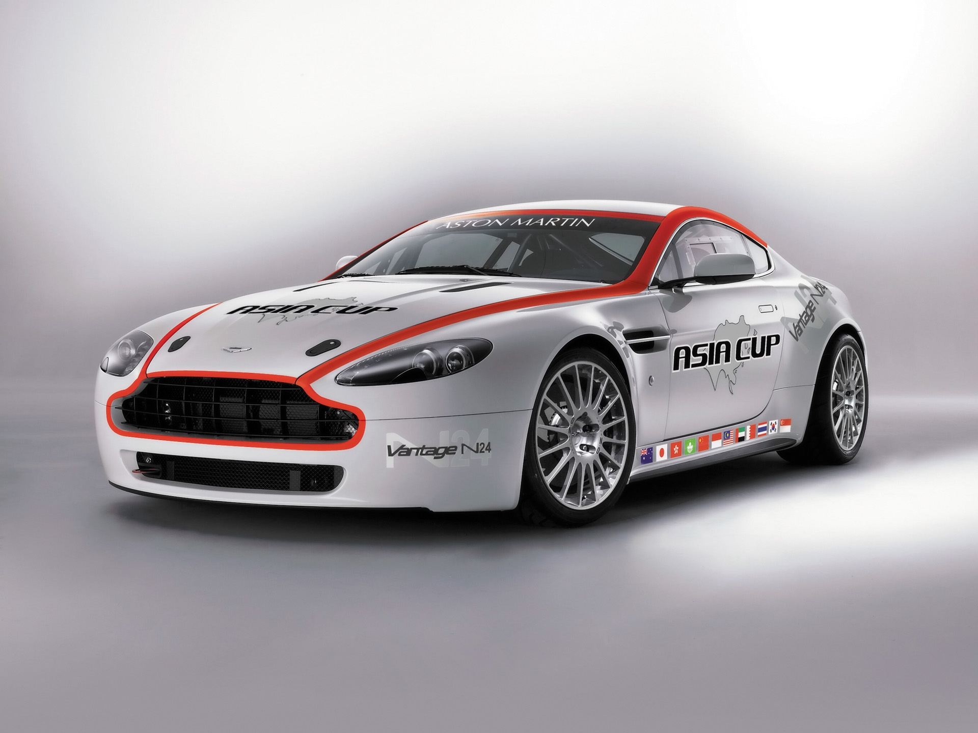 wallpapers sports, aston martin, cars, white, front view, style, 2008, v8, vantage
