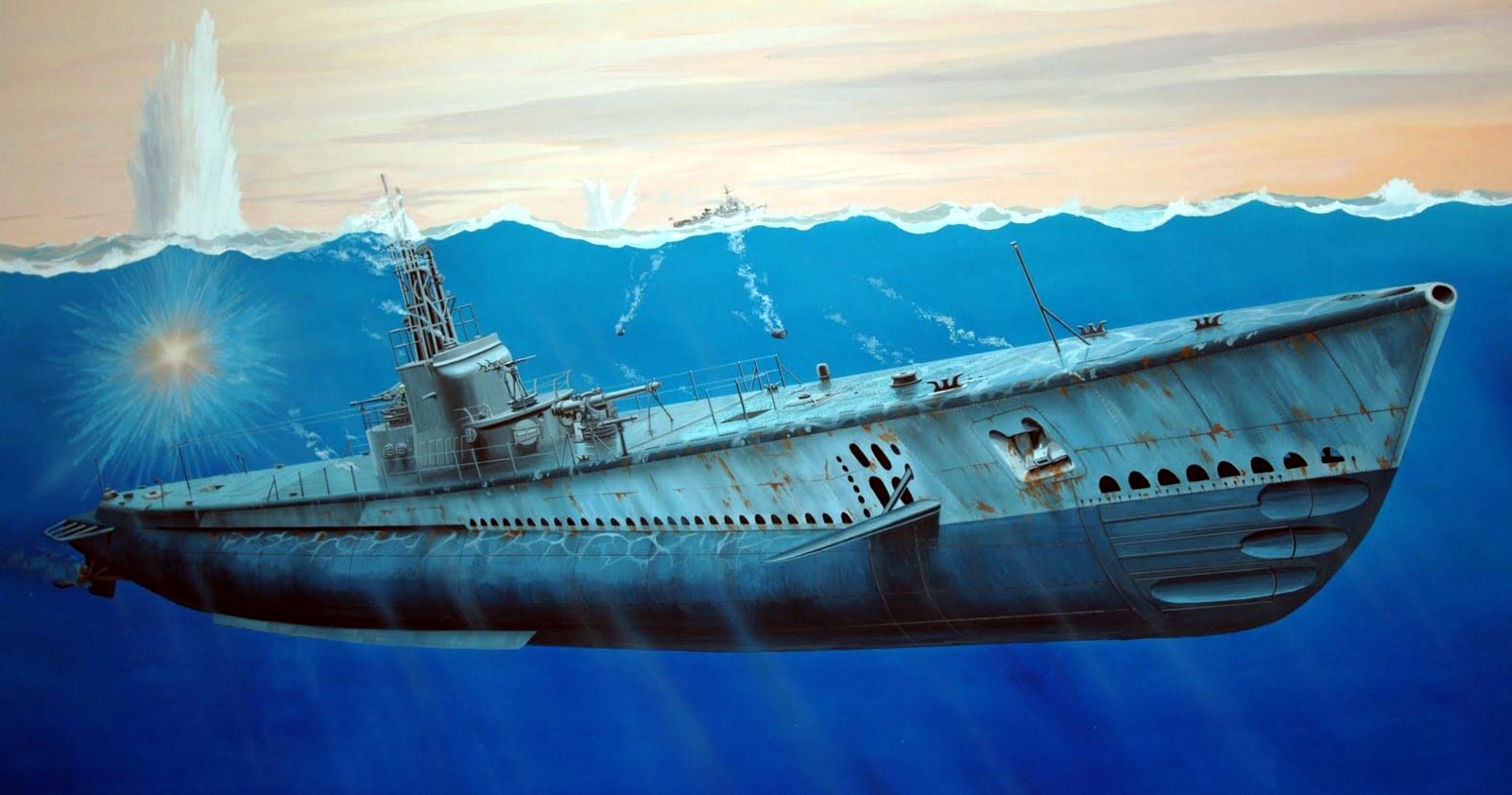 submarine, military, warships