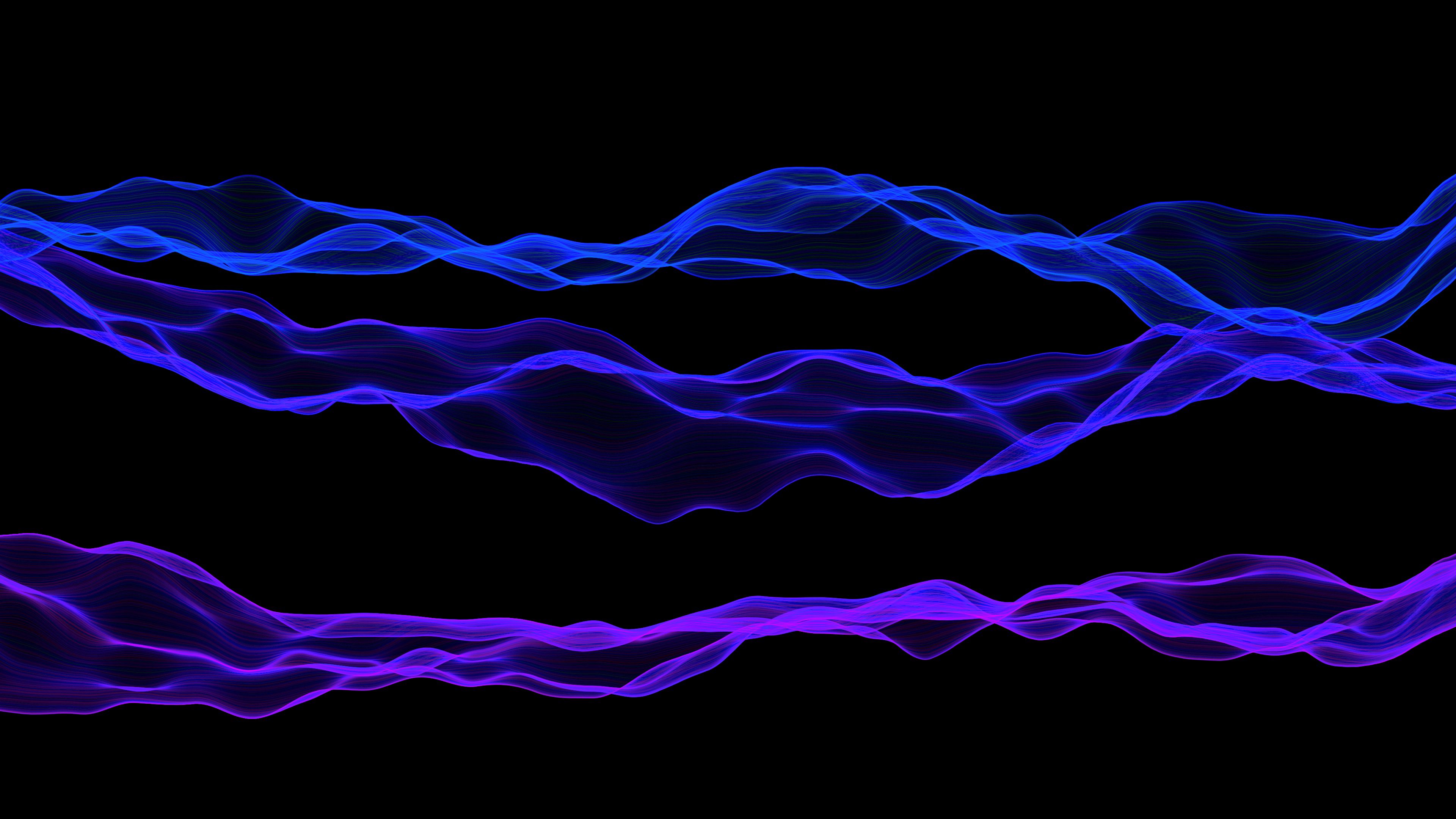Download mobile wallpaper Wavy, Violet, Purple, Abstract, Lines for free.