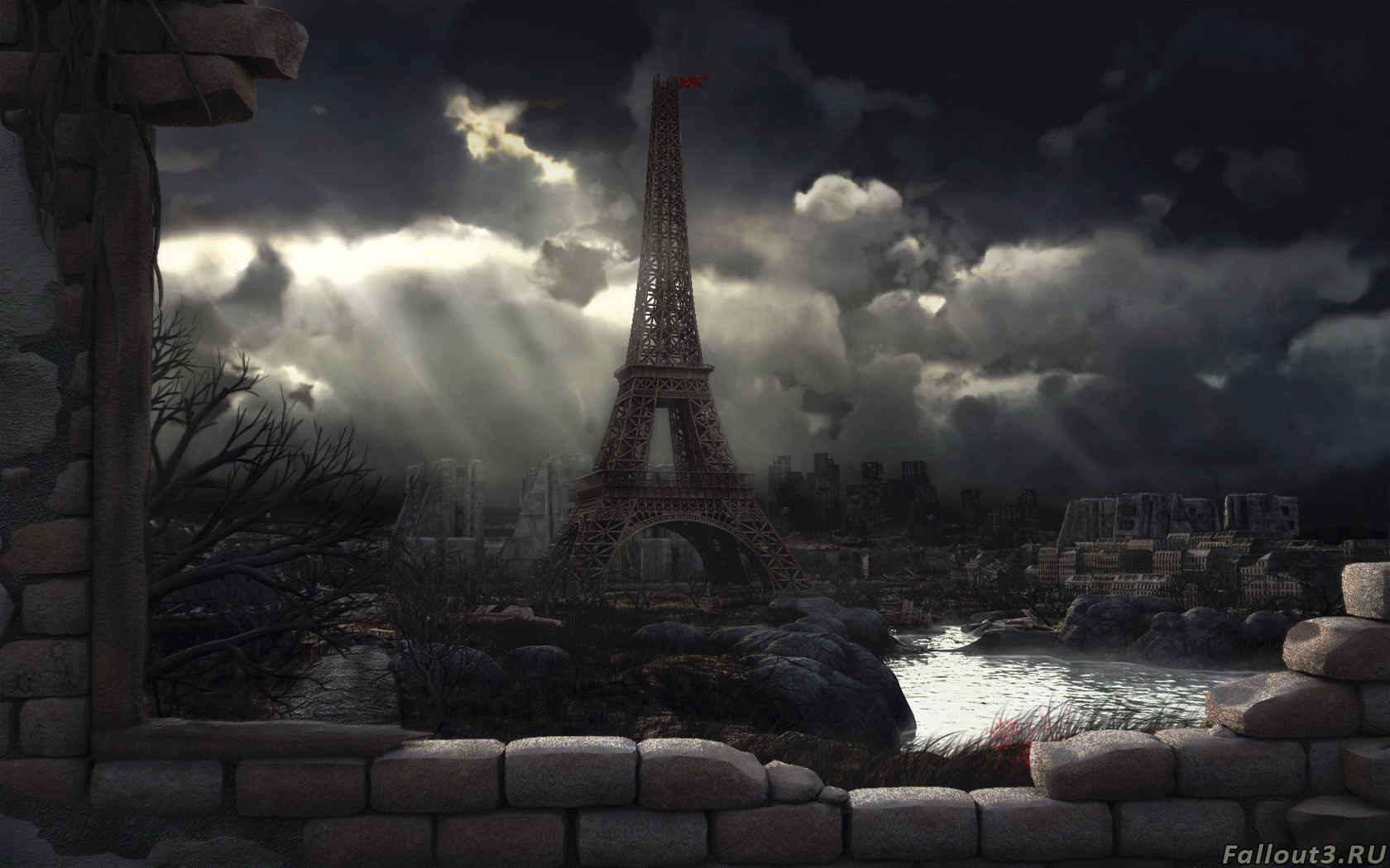 Завантажити шпалери безкоштовно Ігри, Fallout, Ейфелева Вежа картинка на робочий стіл ПК