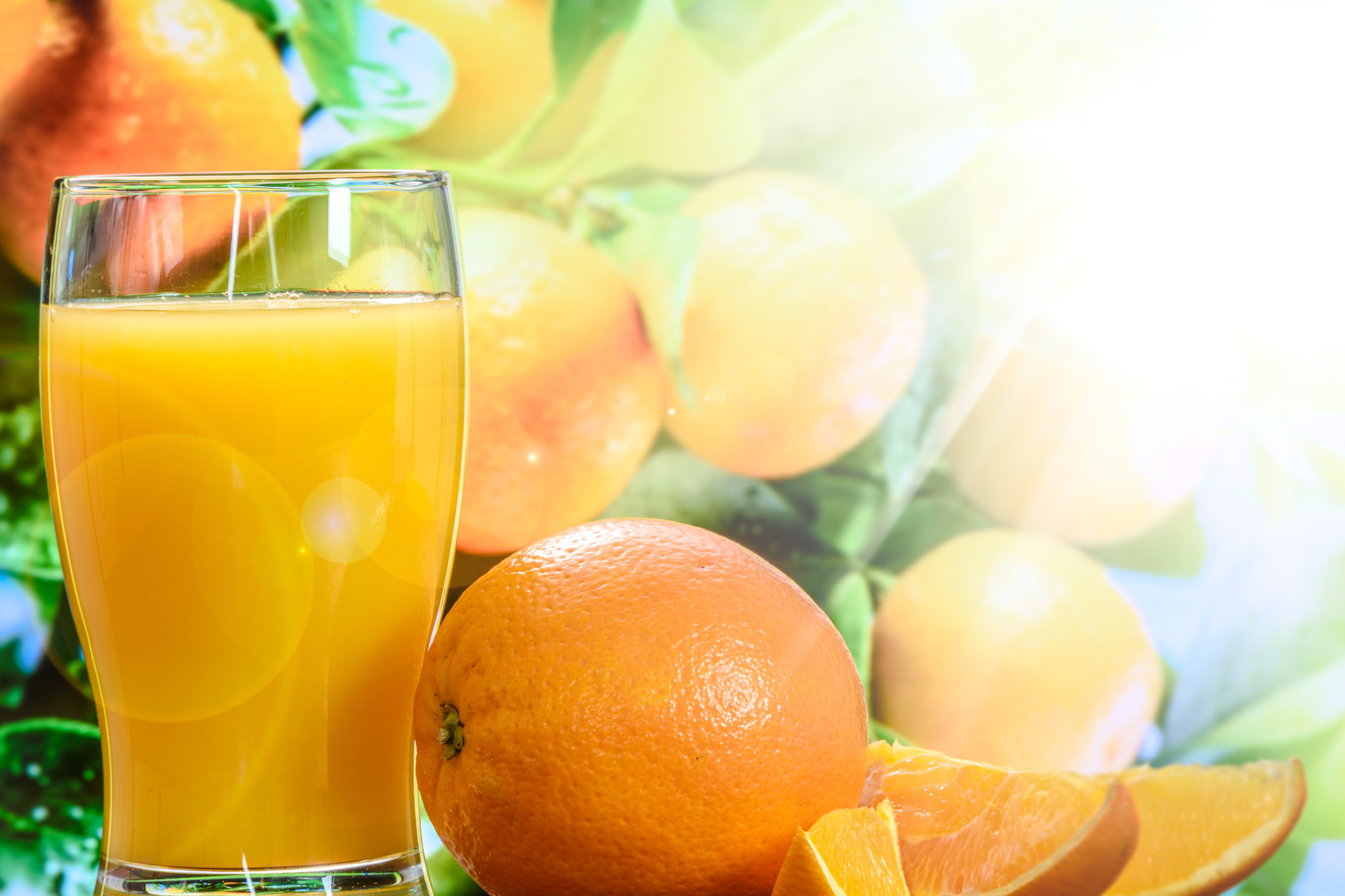 fresh, food, oranges, juice 4K Ultra