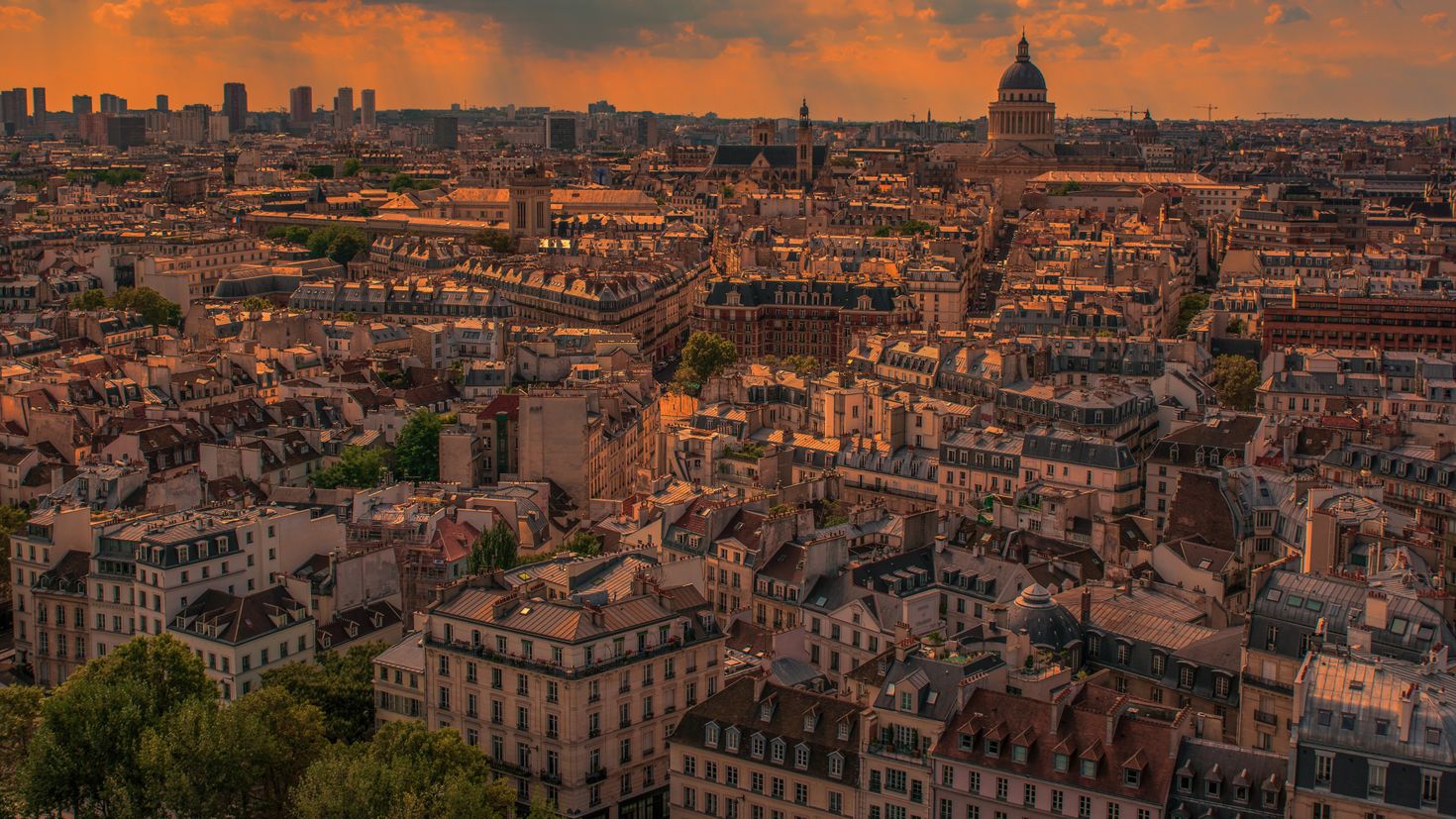 Париж панорама города