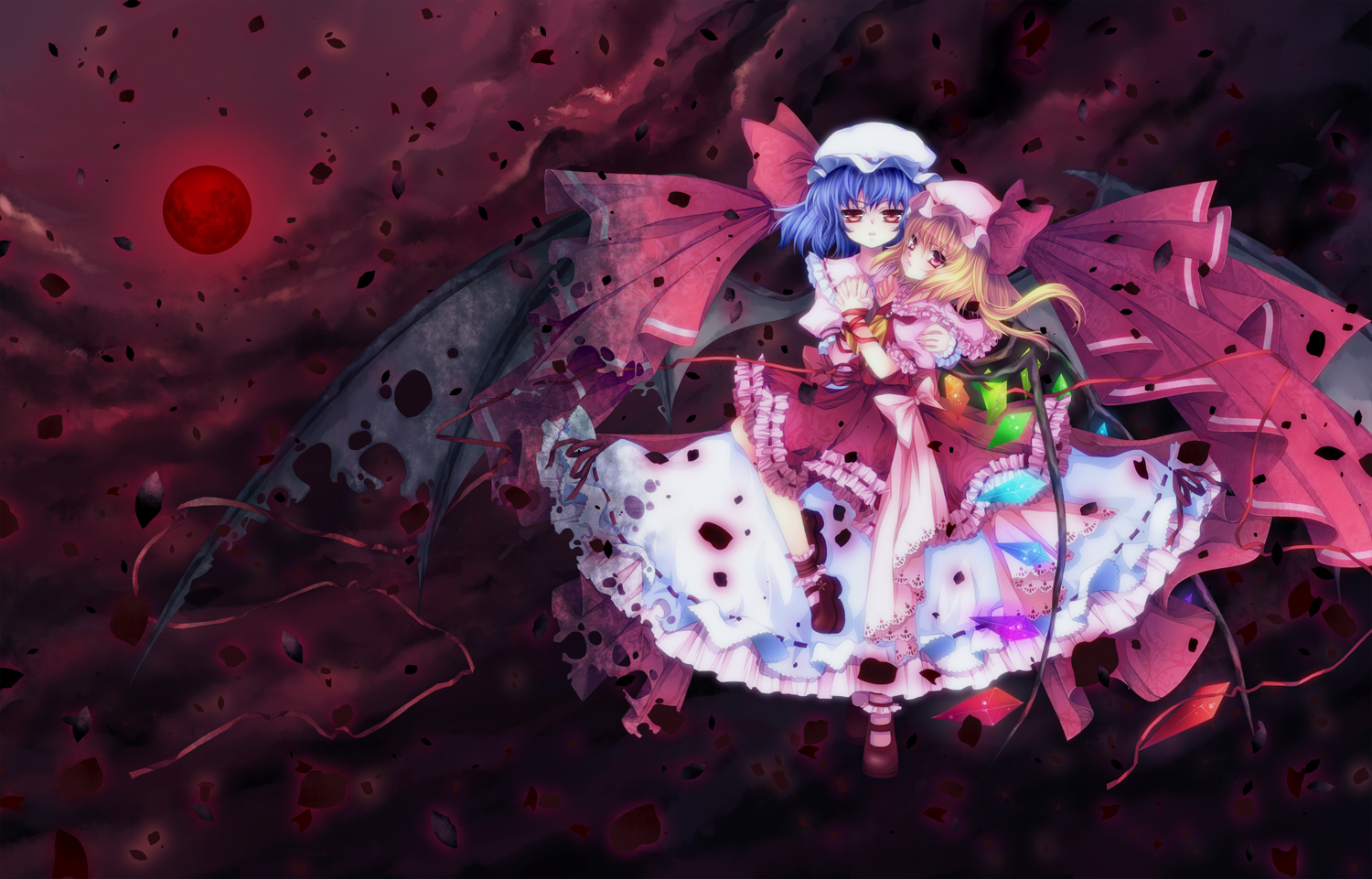 anime, touhou, flandre scarlet, remilia scarlet for android