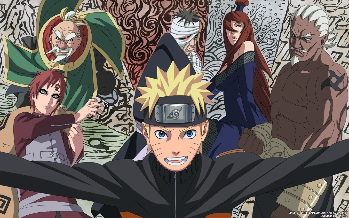 Download mobile wallpaper Anime, Naruto, Gaara (Naruto), Naruto Uzumaki, A (Naruto), Ōnoki (Naruto), Danzō Shimura, Meï Terumî for free.