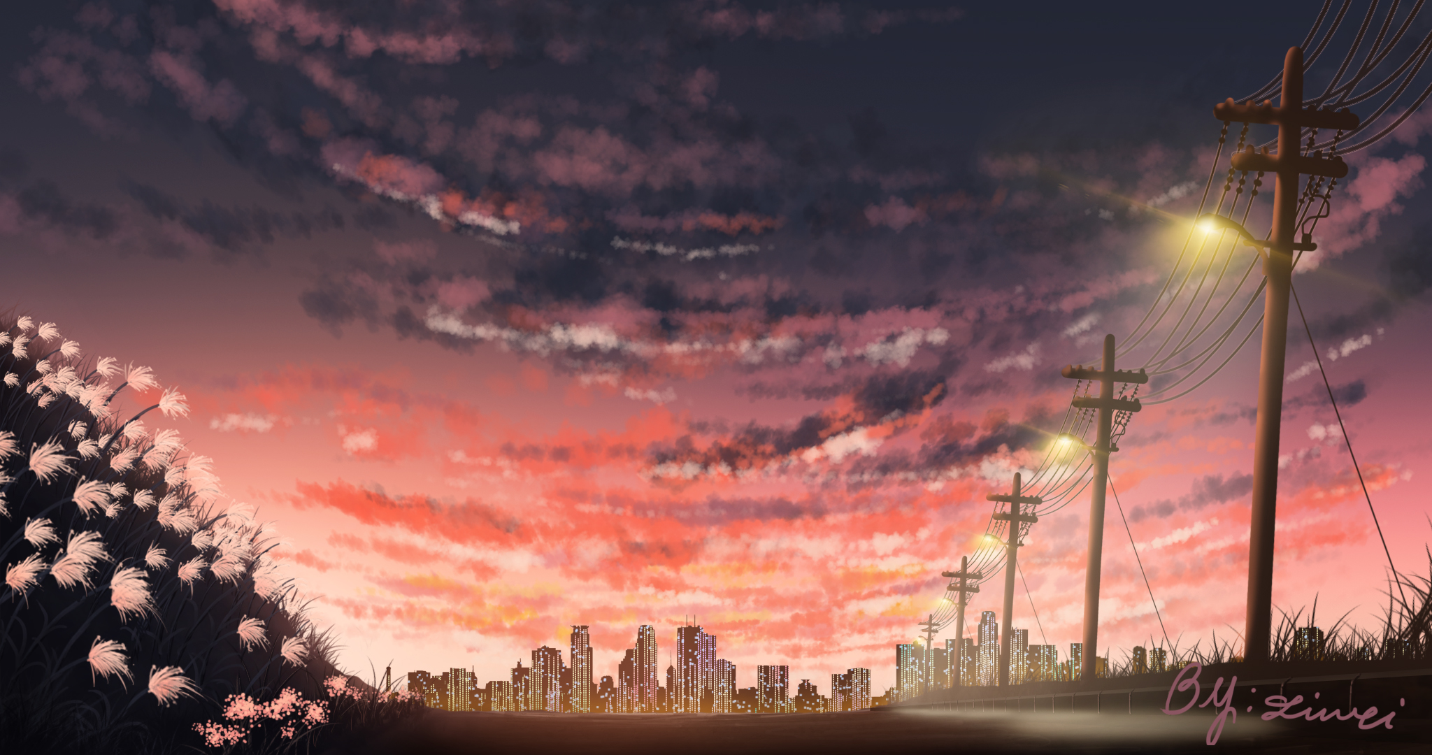 City Sunset, Anime Background Art, Scenery, Illustration, Generative AI  Stock Illustration | Adobe Stock