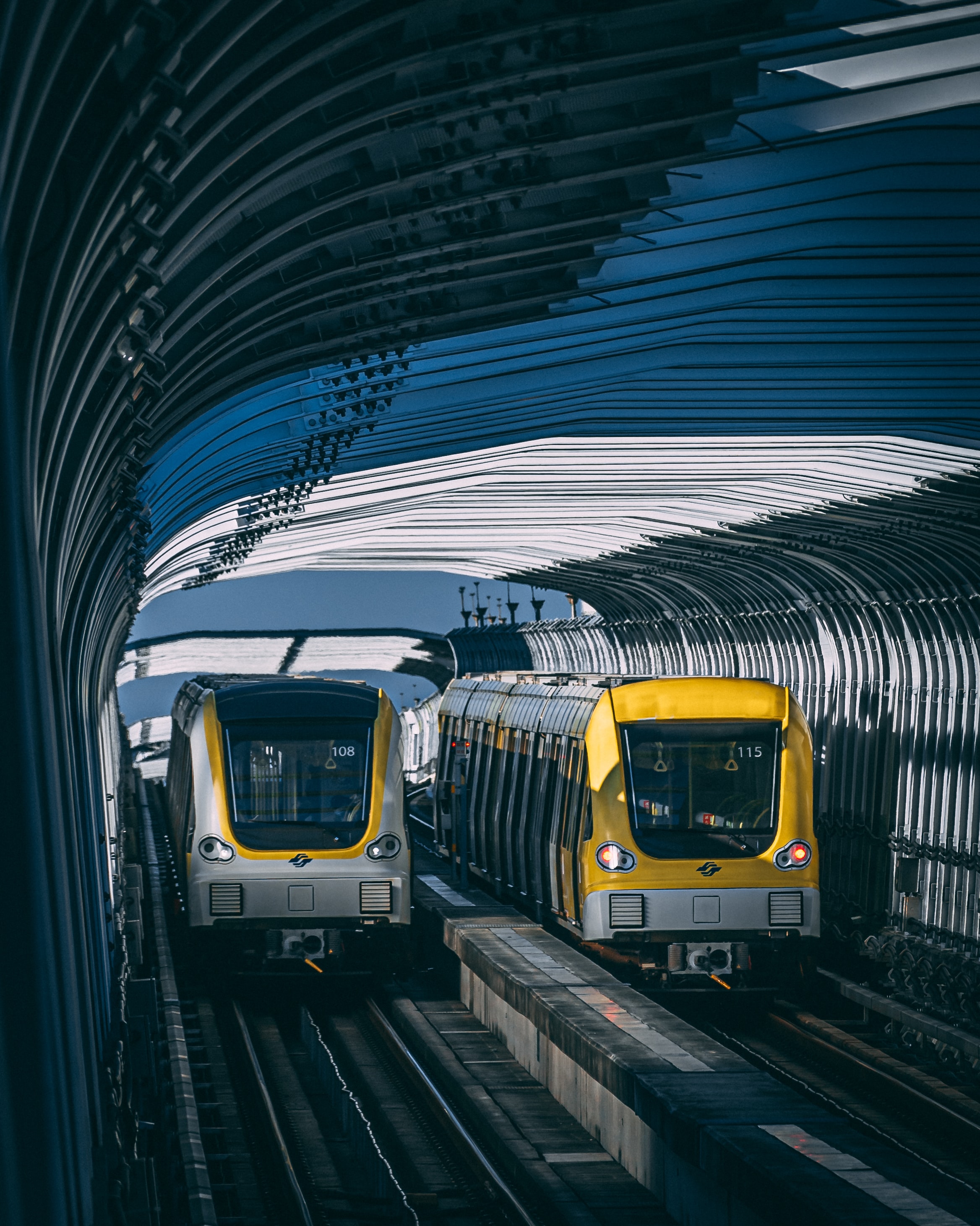 Mobile wallpaper trains, tunnel, miscellaneous, miscellanea, rails, metro, subway