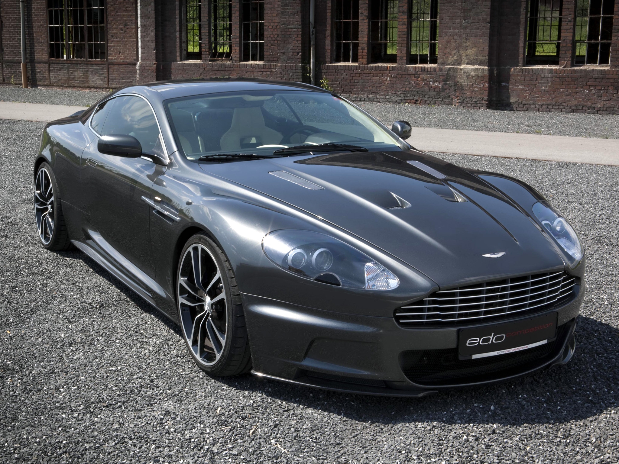 Download PC Wallpaper auto, aston martin, cars, front view, grey, dbs, 2010, gravel