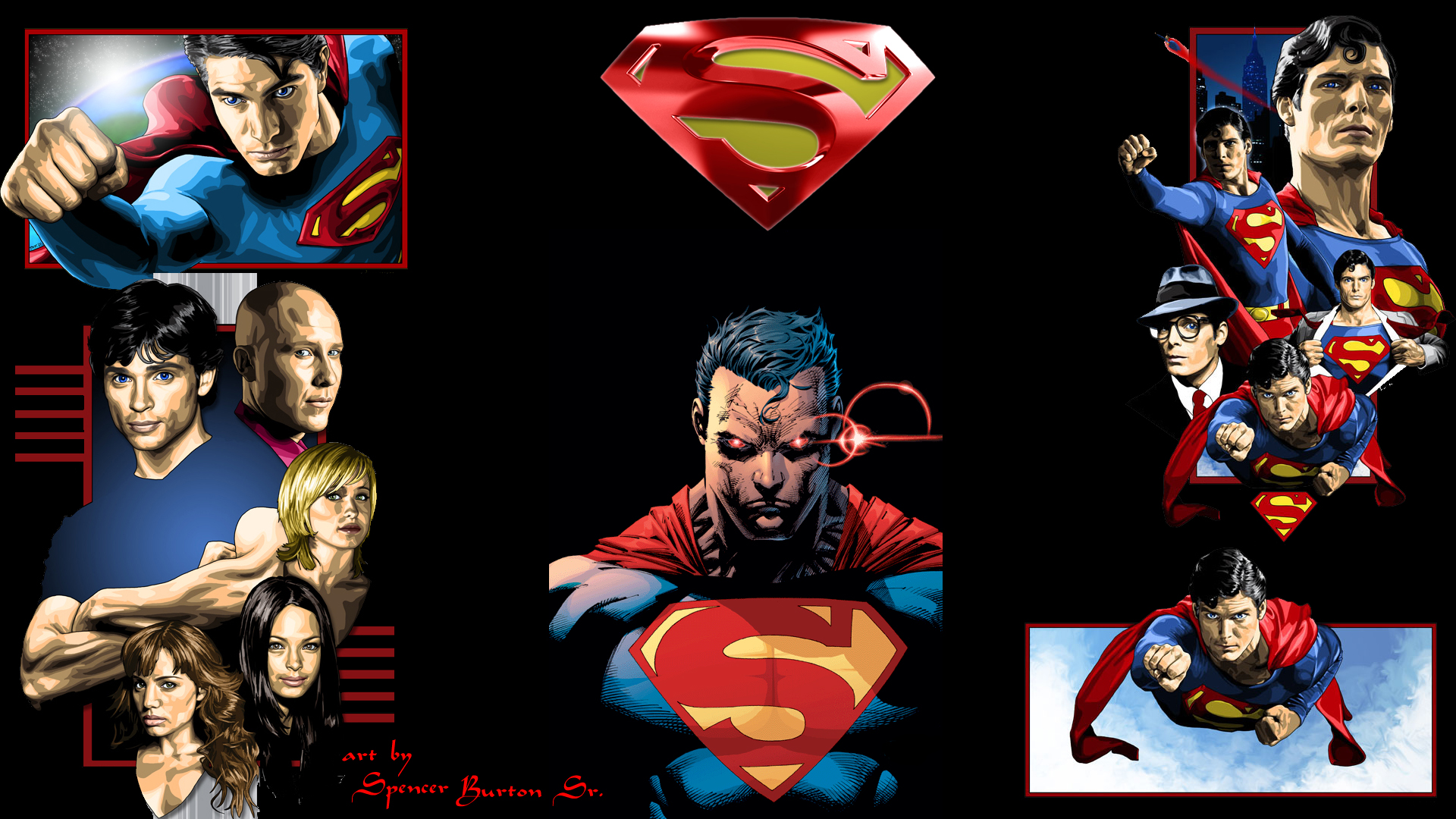 comics, superman, chloe sullivan, clark kent, dc comics, lana lang, lex luthor, lois lane, smallville, superhero, superman logo phone background