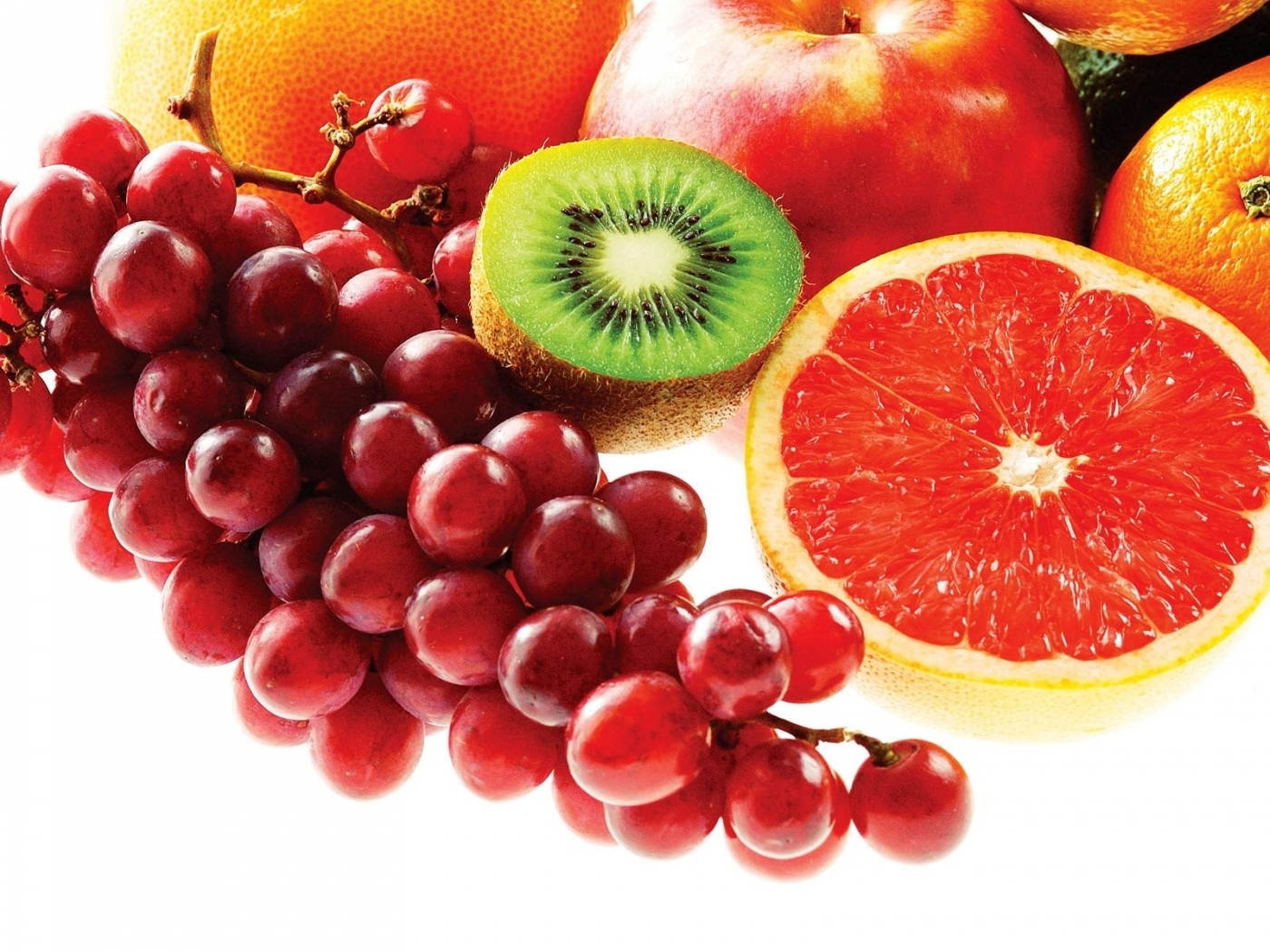 Free download wallpaper Food, Kiwi, Fruits, Grapes on your PC desktop