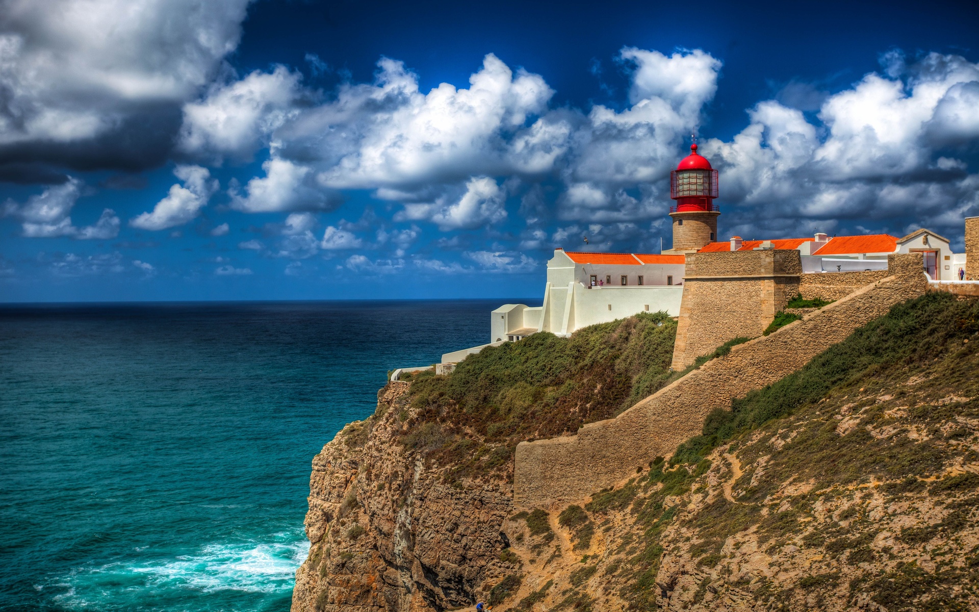 man made, lighthouse, portugal Full HD