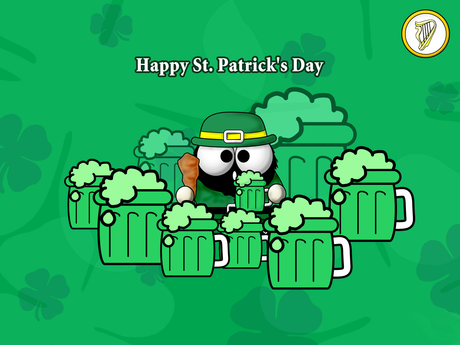 1920 x 1080 picture holiday, st patrick's day, beer, leprechaun