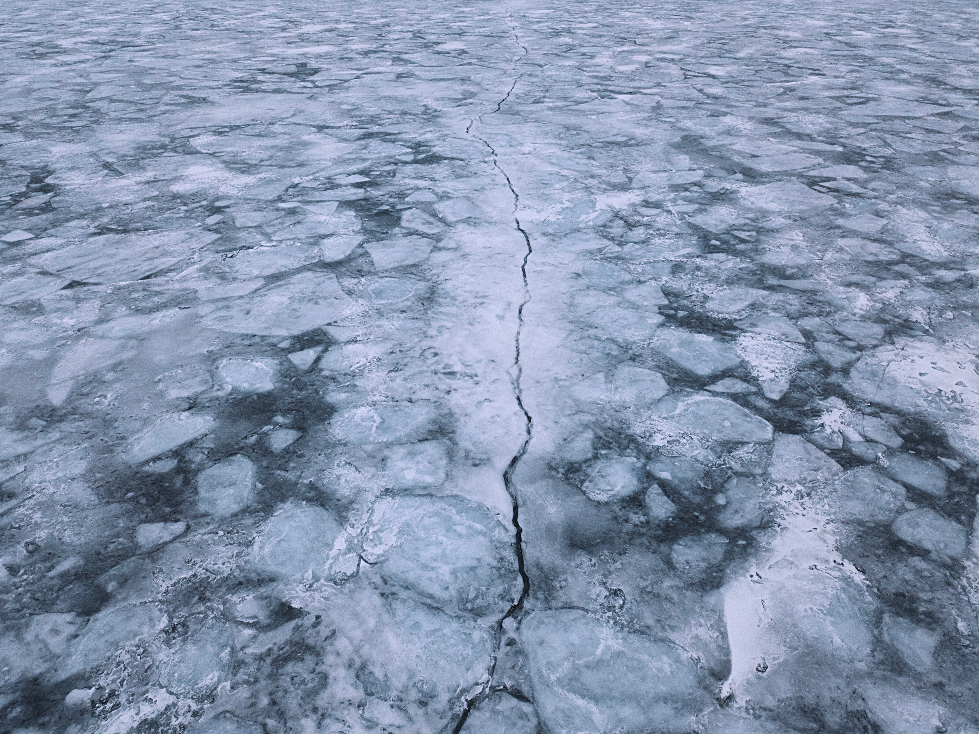 nature, ice, cracks, crack, ice floes 4K Ultra