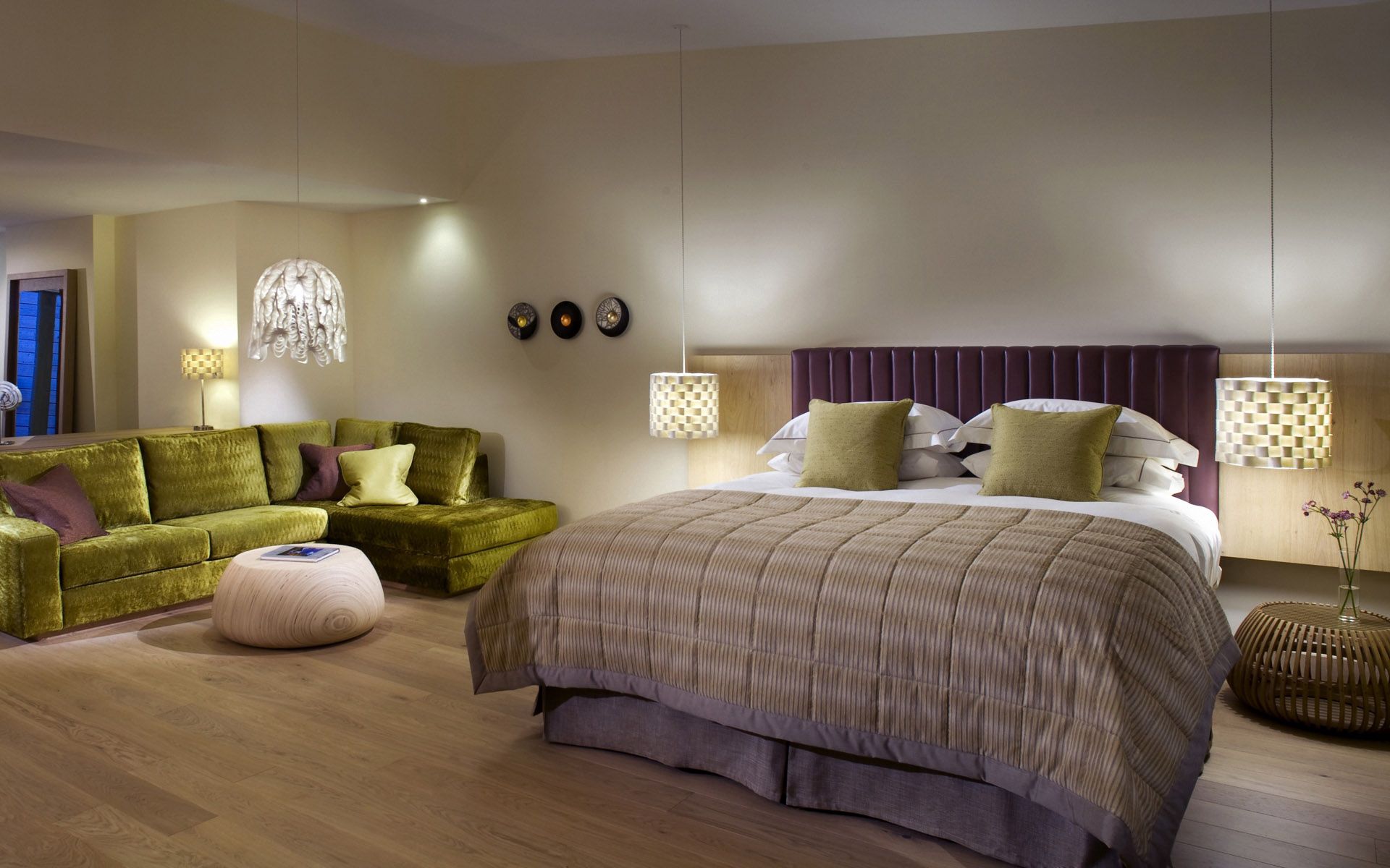 bed, interior, miscellanea, miscellaneous, design, style Free Stock Photo