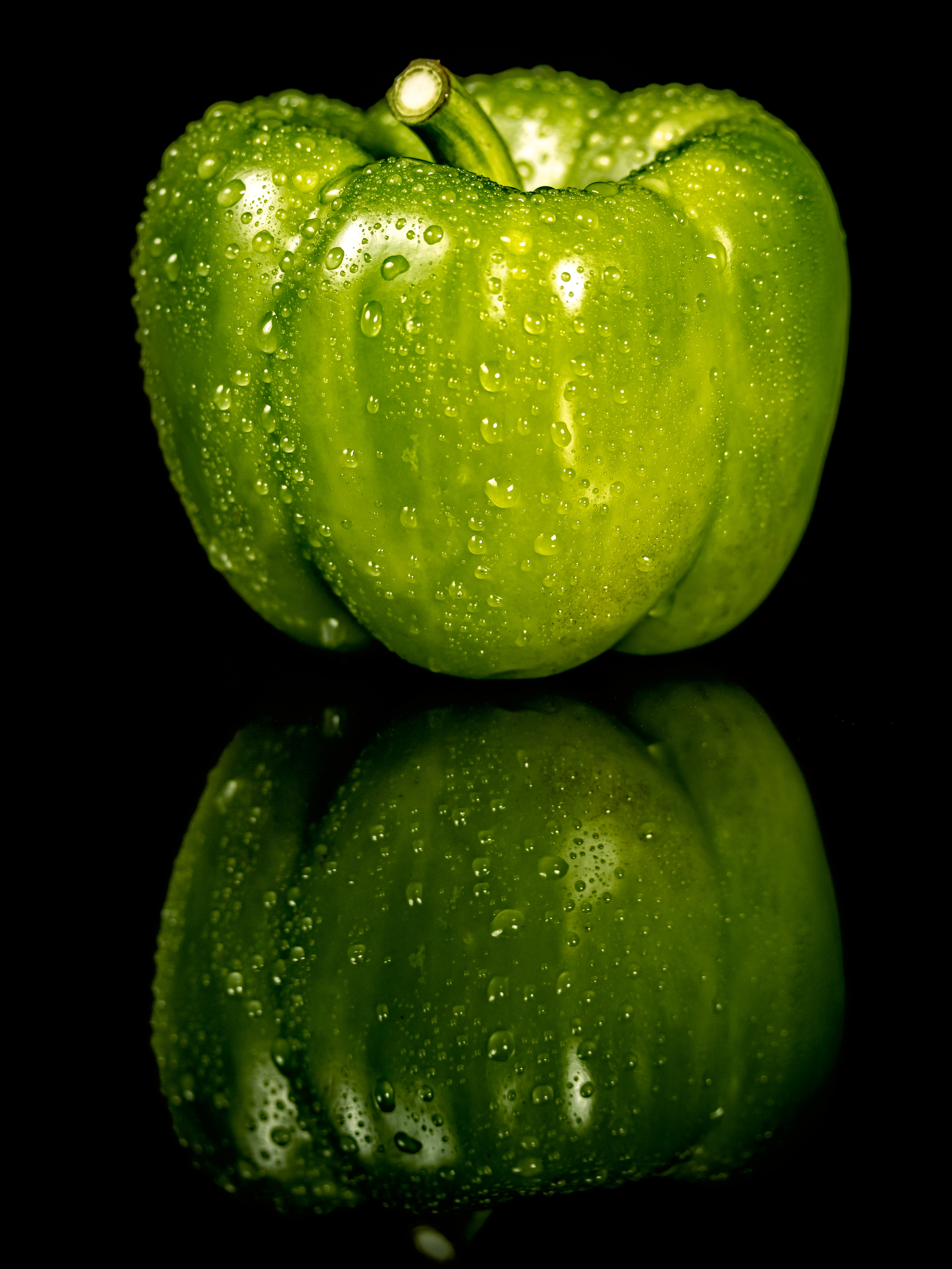 pepper, drops, green, macro UHD