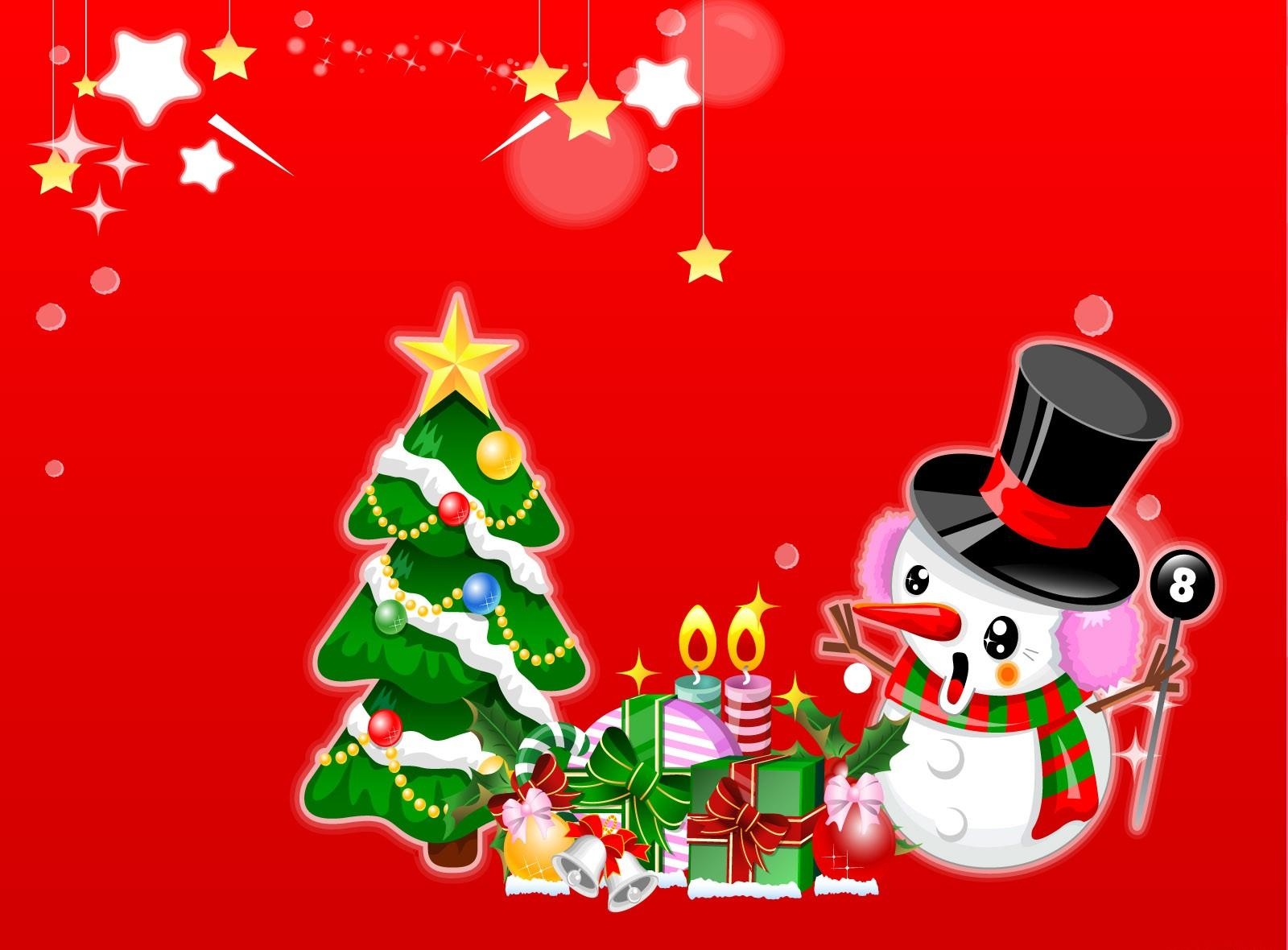 118541 Hintergrundbild herunterladen feiertage, sterne, kerzen, schneemann, weihnachtsbaum, überraschung, erstaunen, die geschenke, geschenke - Bildschirmschoner und Bilder kostenlos