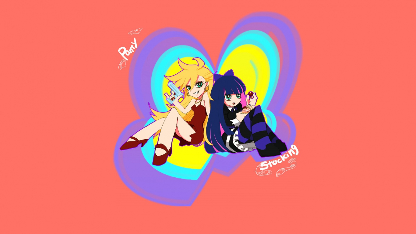 anime, panty & stocking with garterbelt, panty anarchy, stocking anarchy Aesthetic wallpaper