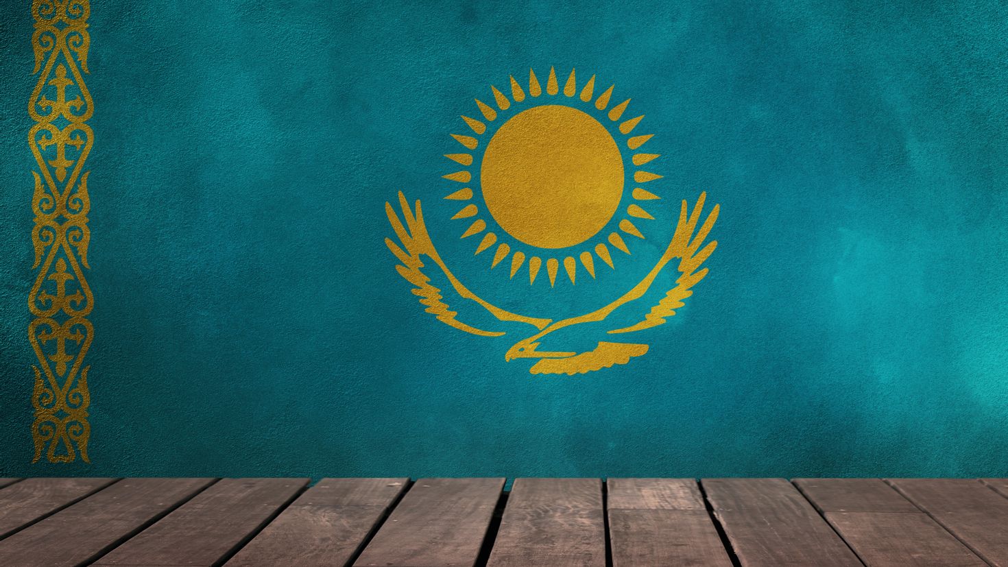 Флаг Казахстана хд