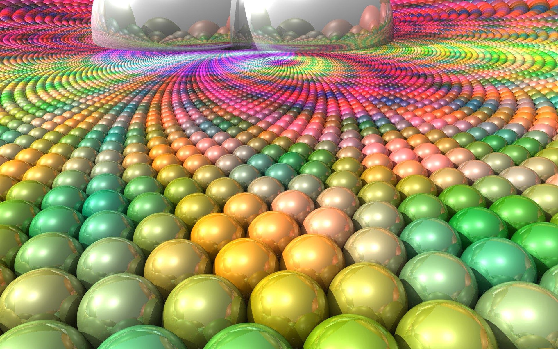 Download mobile wallpaper Multitude, Lots Of, Motley, Multicolored, Bright, Surface, Balls, 3D for free.