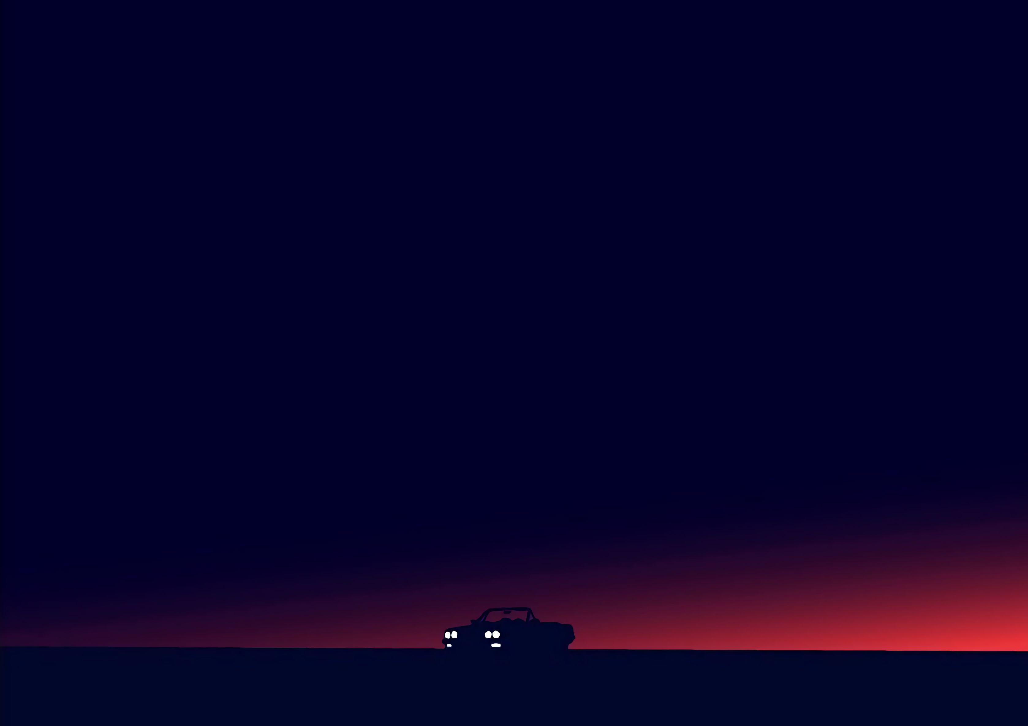 vector, horizon, art, dark, car